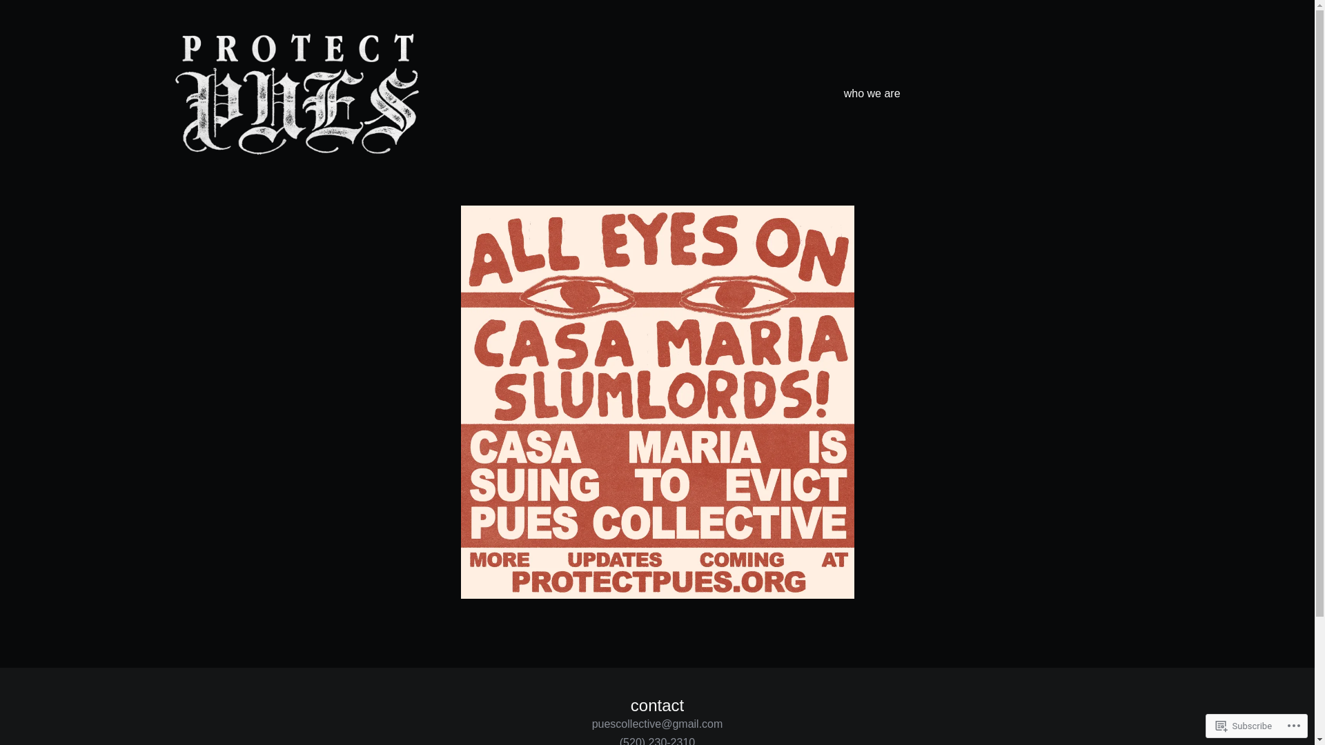website screenshot of https://protectpues.org/