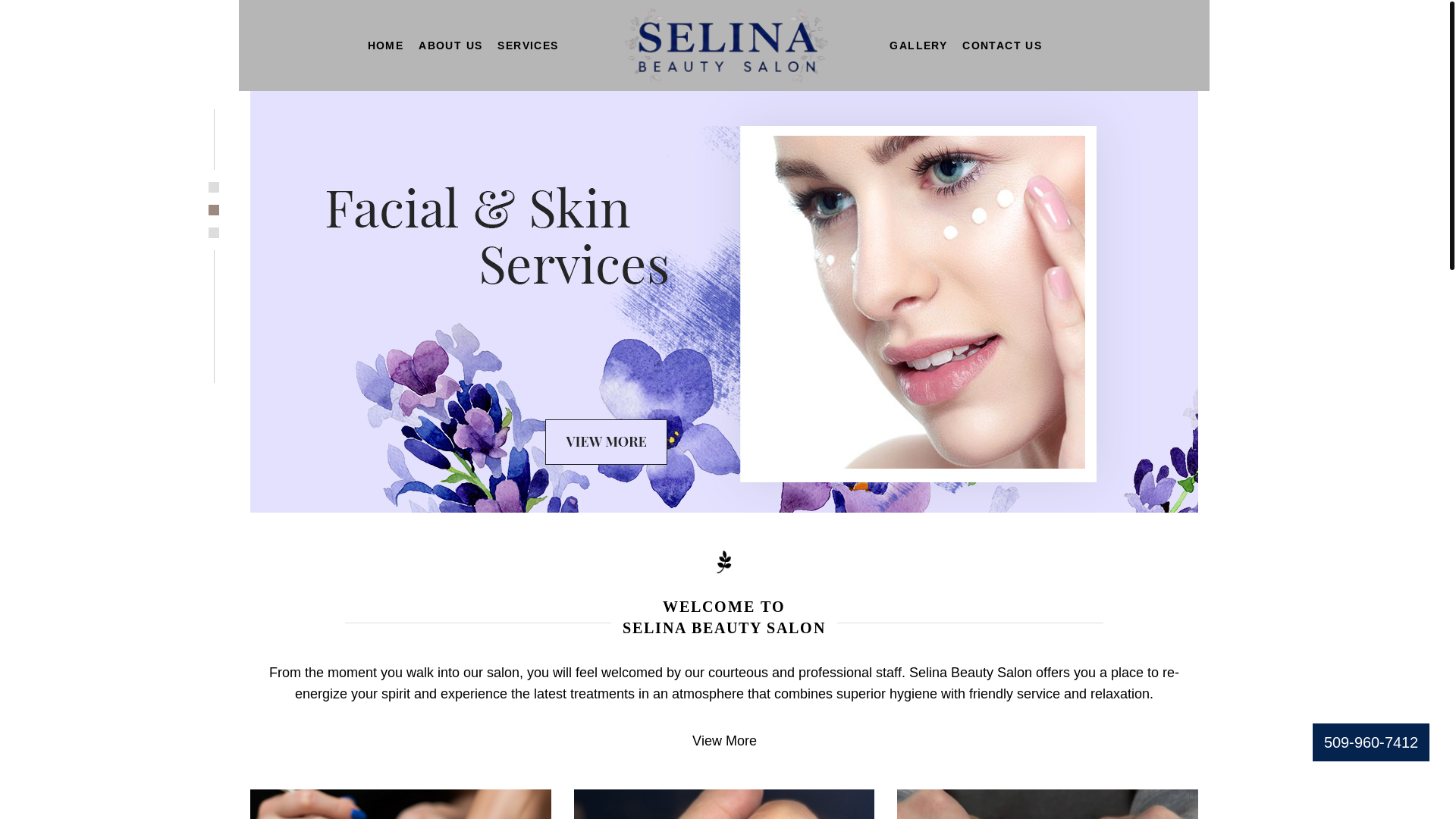 website screenshot of https://selinabeautysalonspokanevalley.com/
