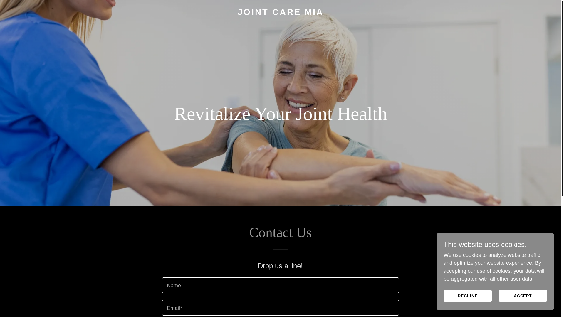 website screenshot of https://jointcaremia.com/