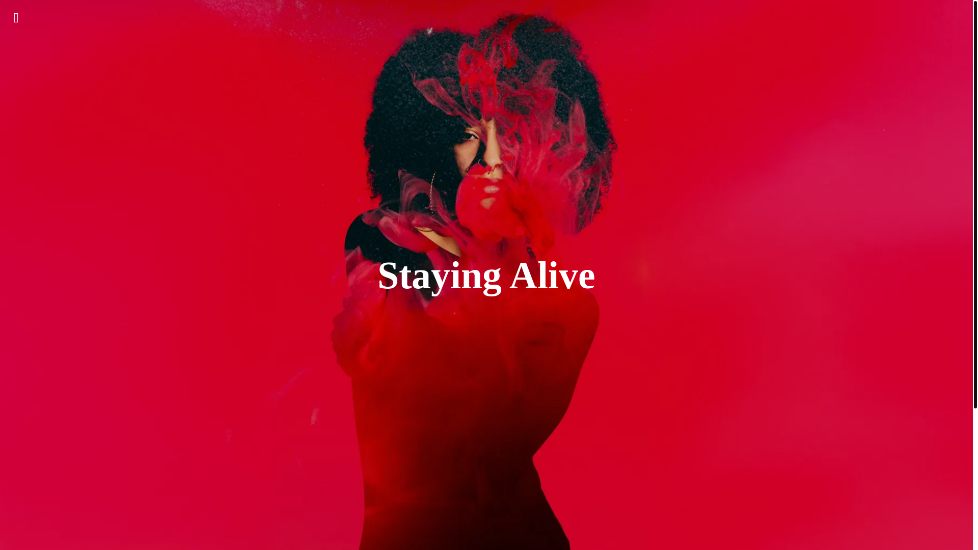website screenshot of https://stayingalive1.net/