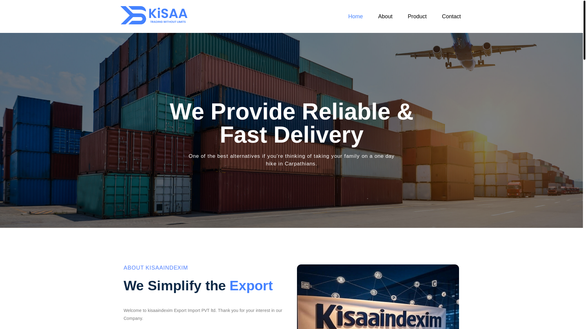 website screenshot of https://kisaaindexim.com/