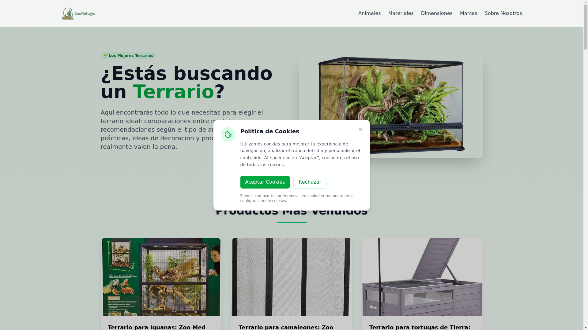 website screenshot of https://ecorefugio.org/