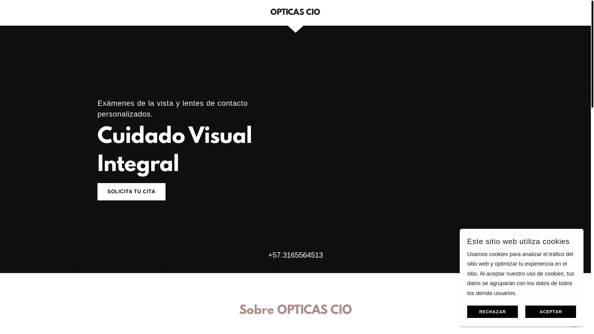 website screenshot of https://opticascio.com/