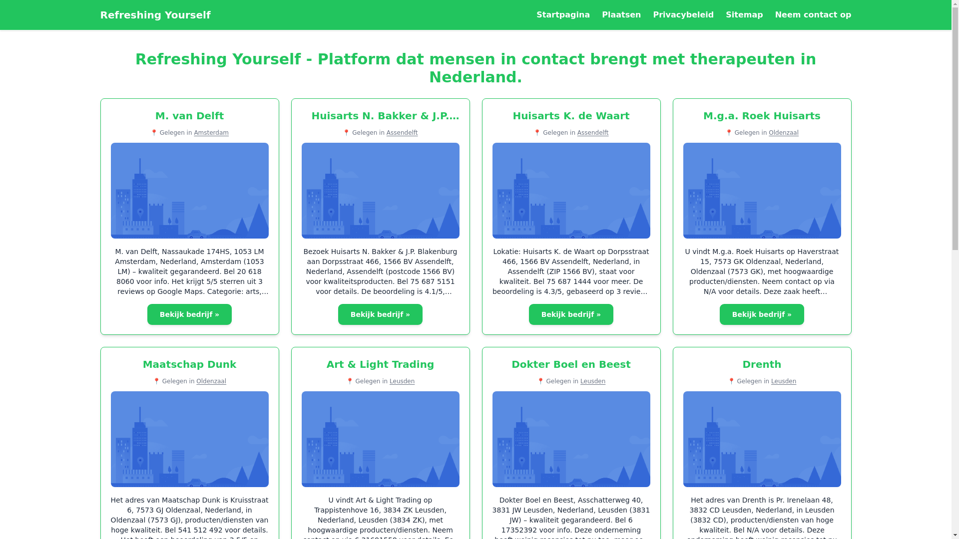 website screenshot of https://refreshingyourself-nl.pages.dev/