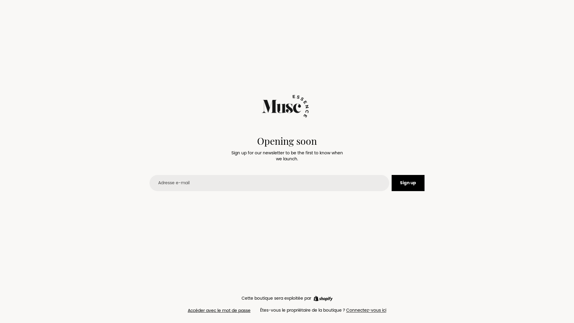 website screenshot of https://musc-essence.fr/