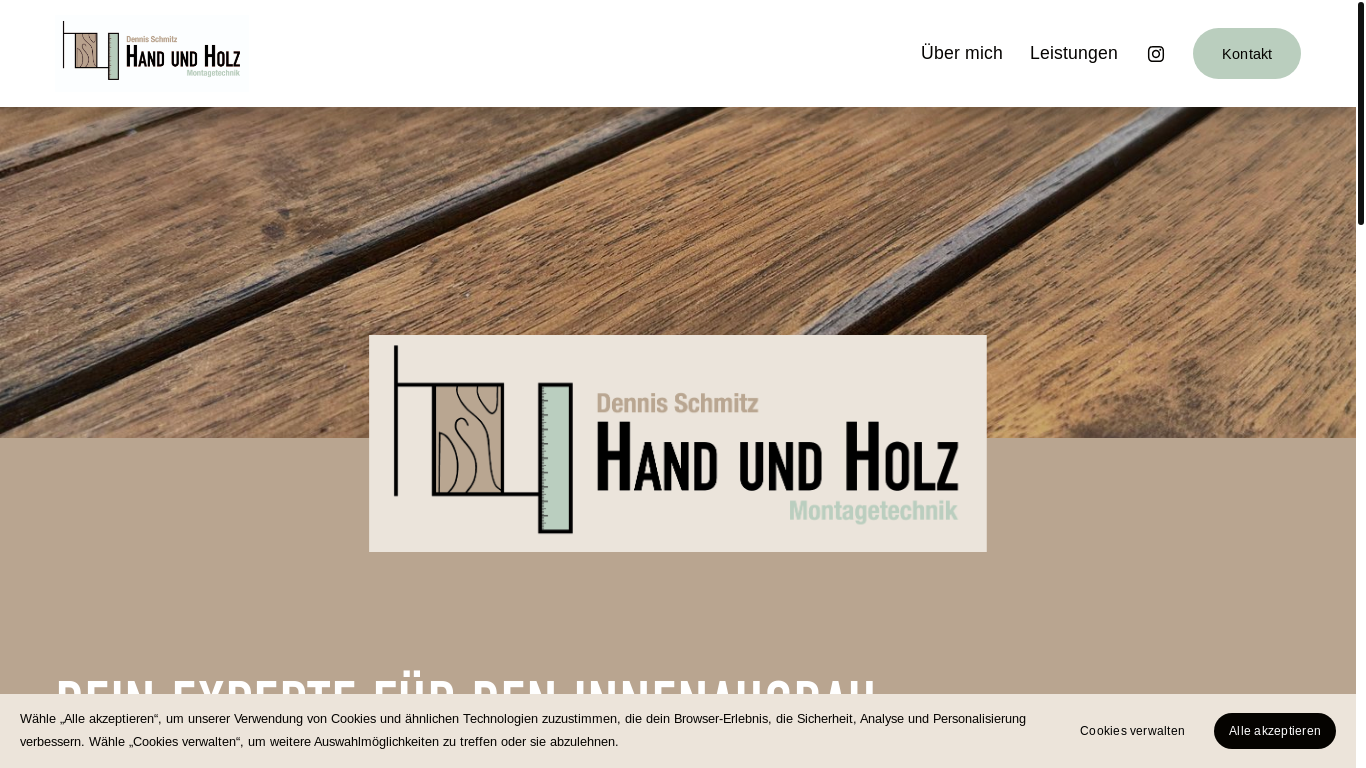 website screenshot of https://handundholz-montage.de/