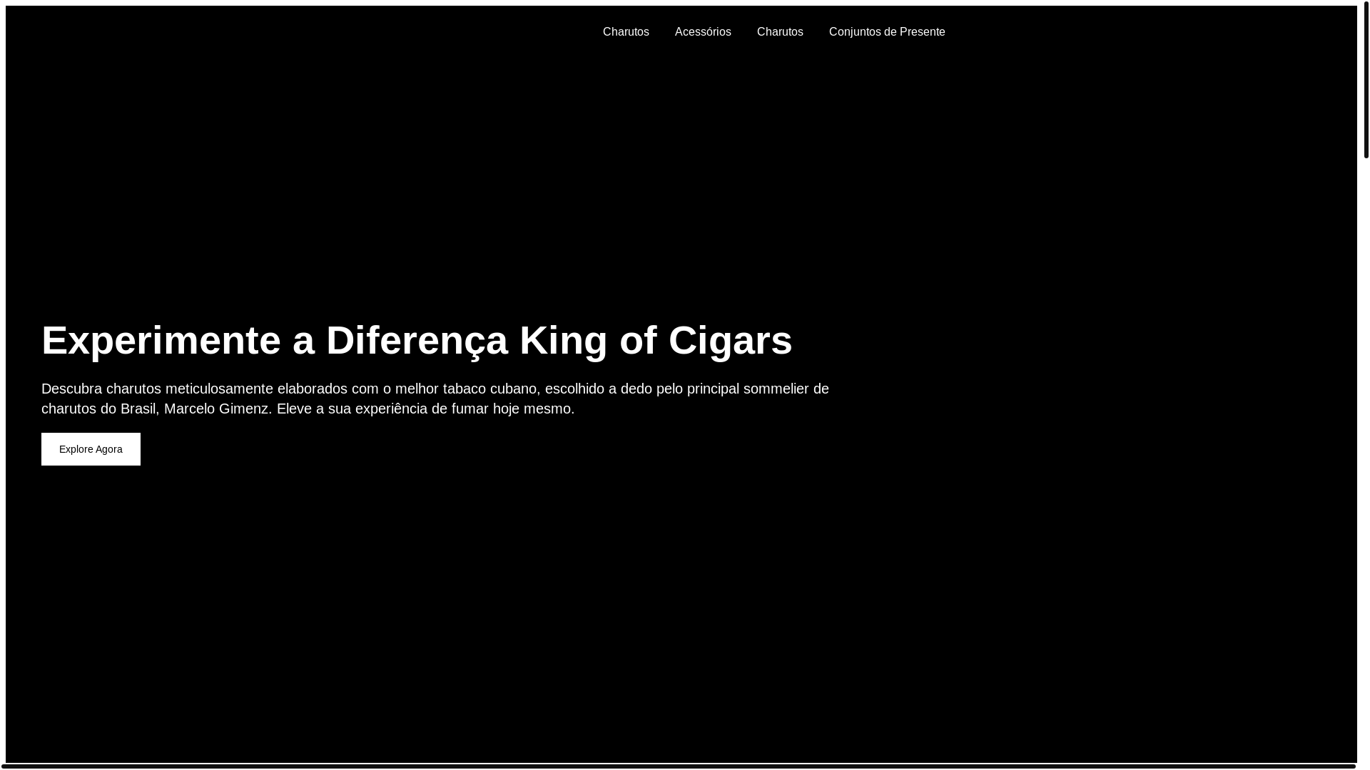 website screenshot of https://thekingofcigar.com/