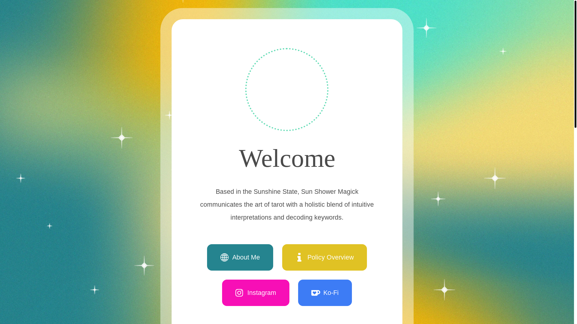 website screenshot of https://sunshowermagick.com/