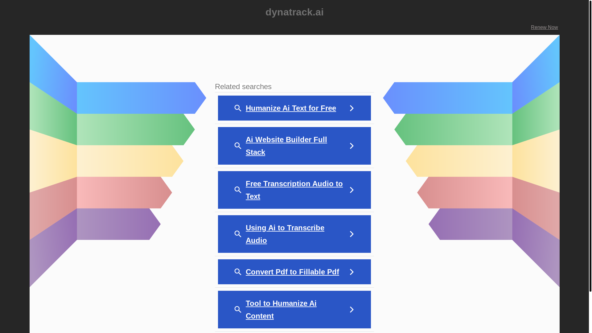 website screenshot of https://dynatrack.ai/