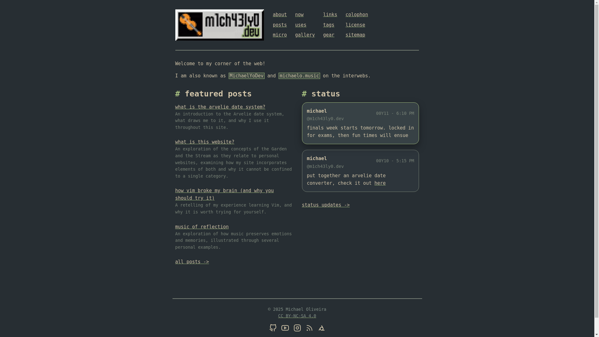 website screenshot of https://michaelyodev.github.io/