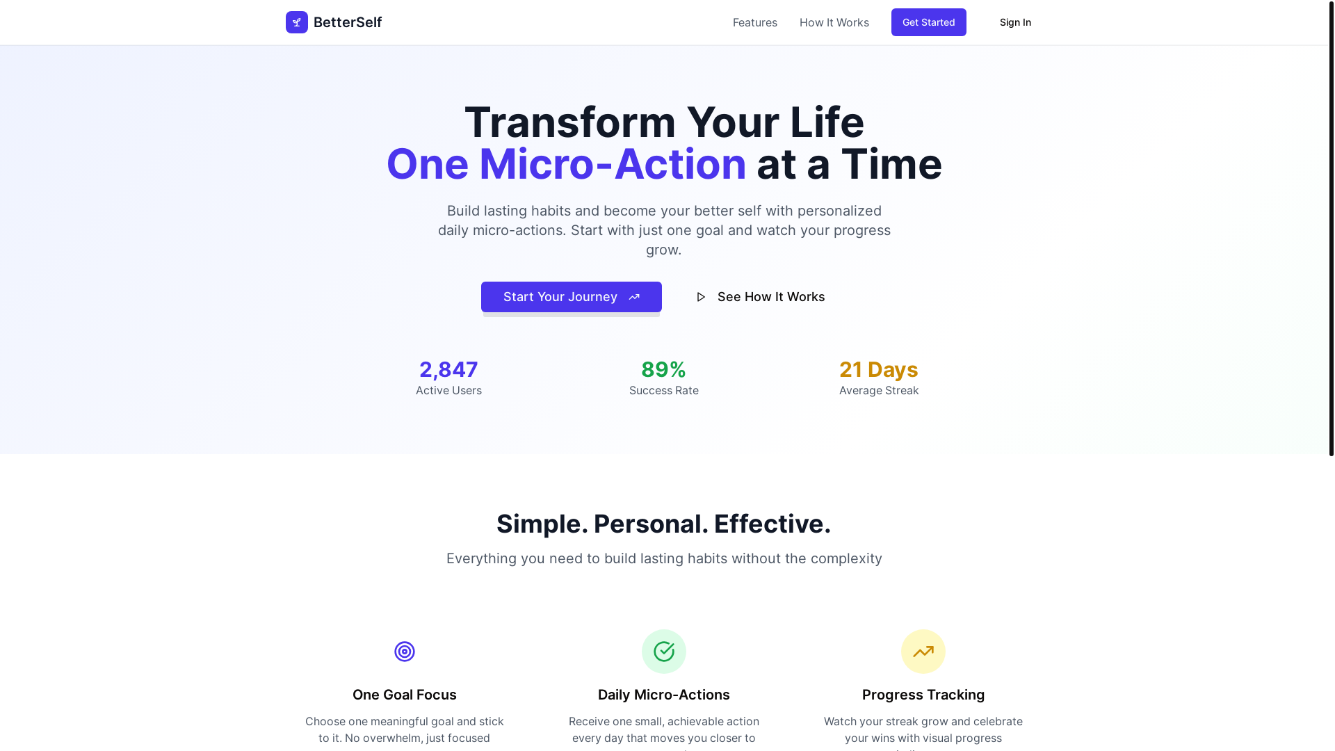website screenshot of https://betterselfme.com/