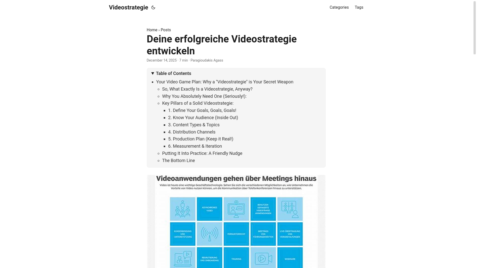 website screenshot of https://videostrategie.pages.dev/