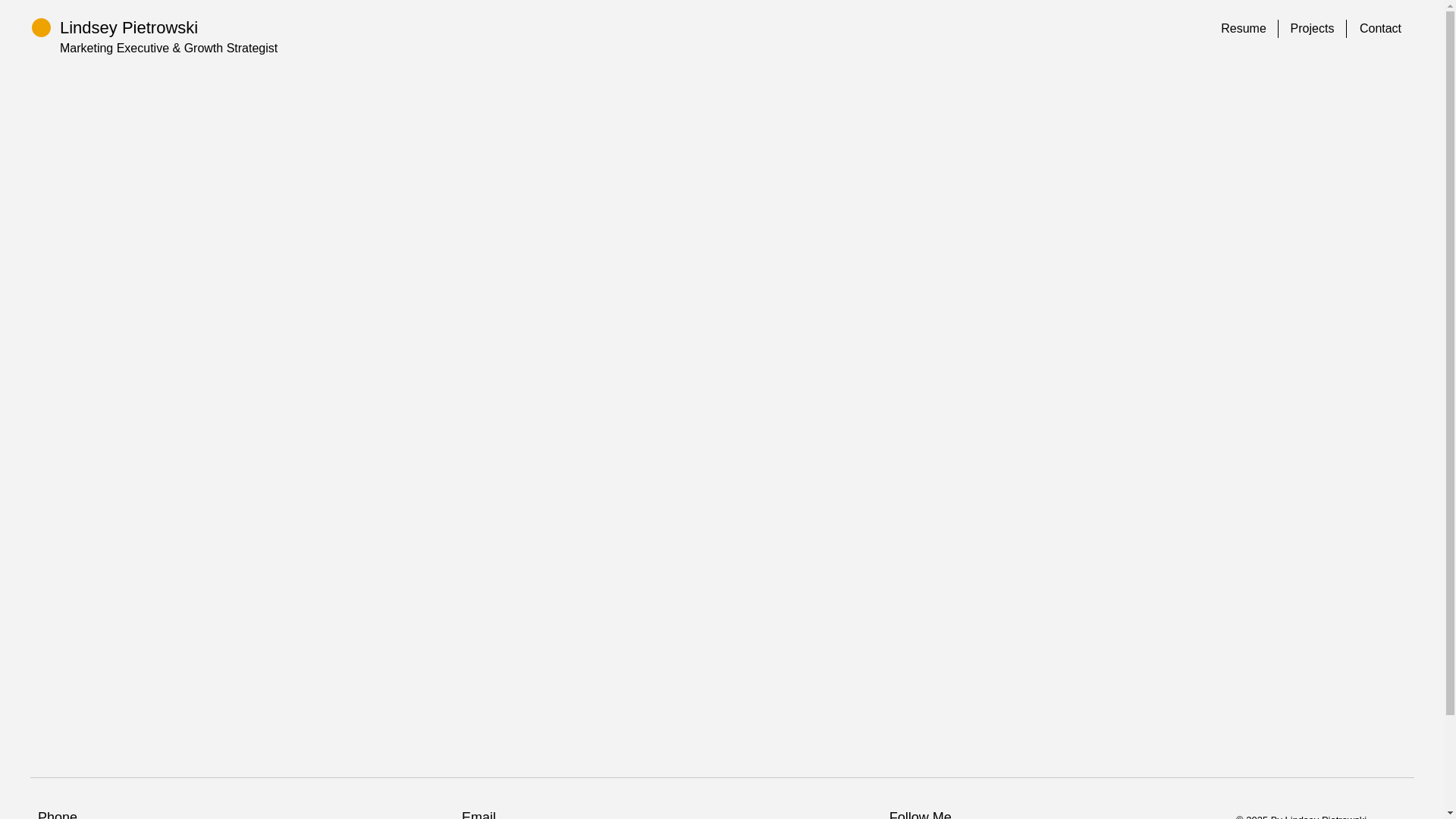 website screenshot of https://lindseypietrowski.com/