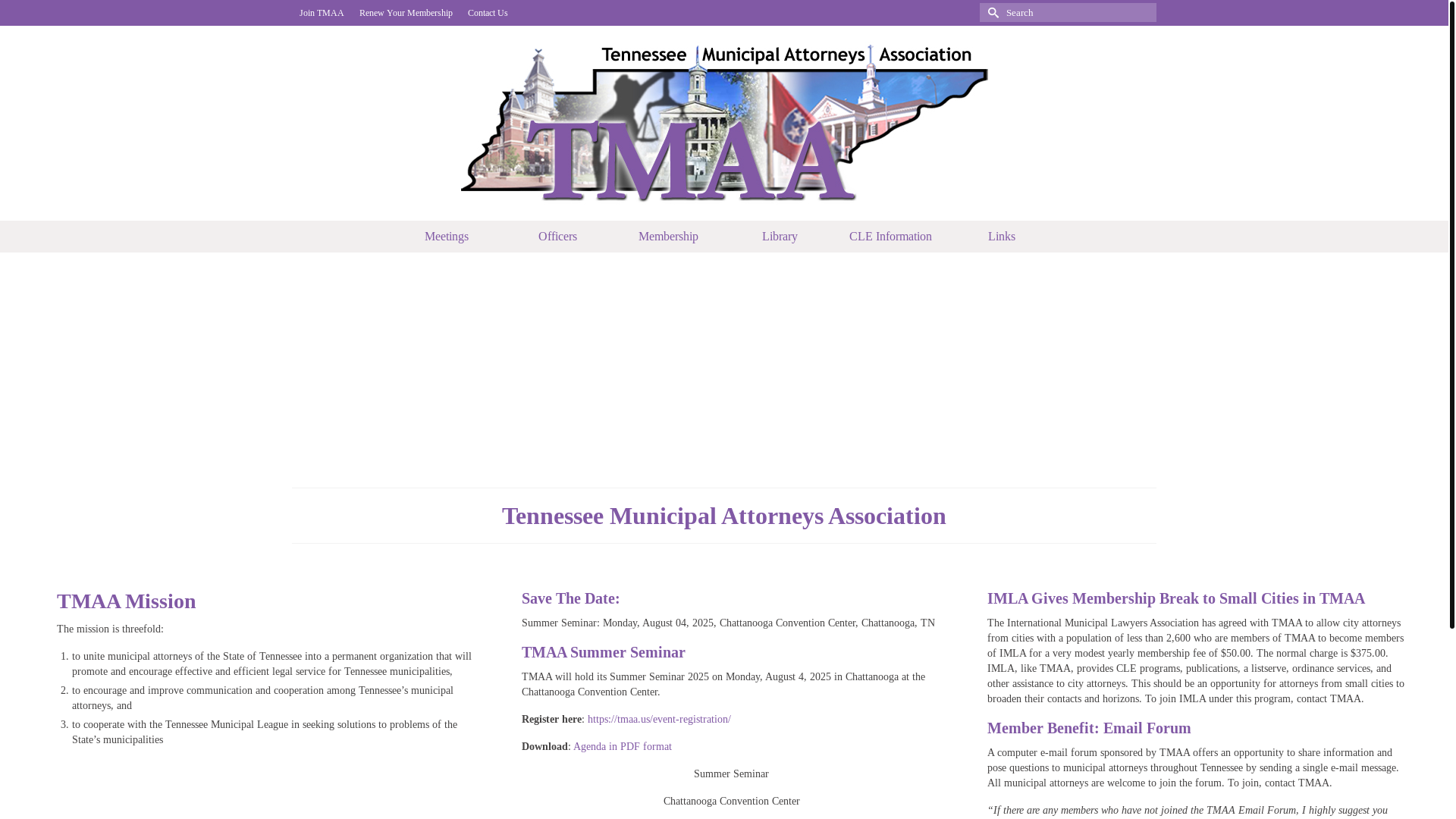 website screenshot of http://tmaa.us/