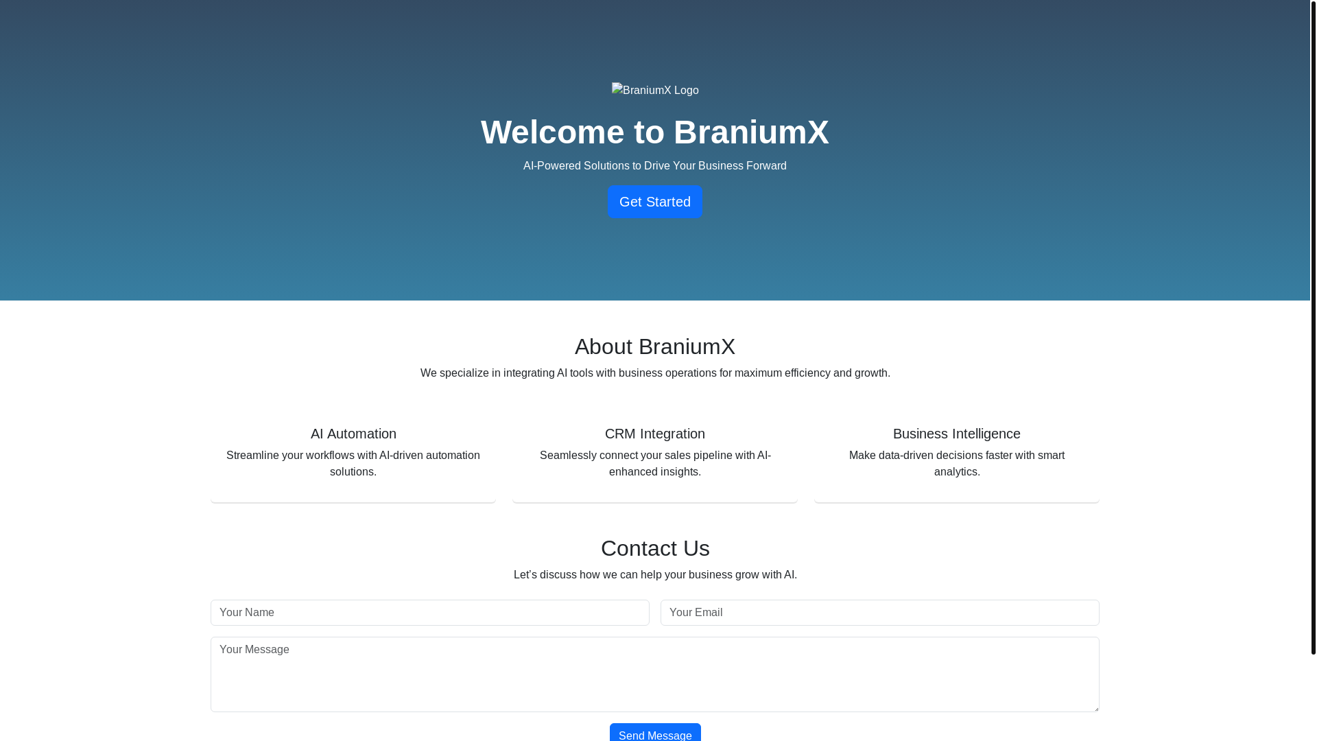 website screenshot of https://braniumx.pages.dev/