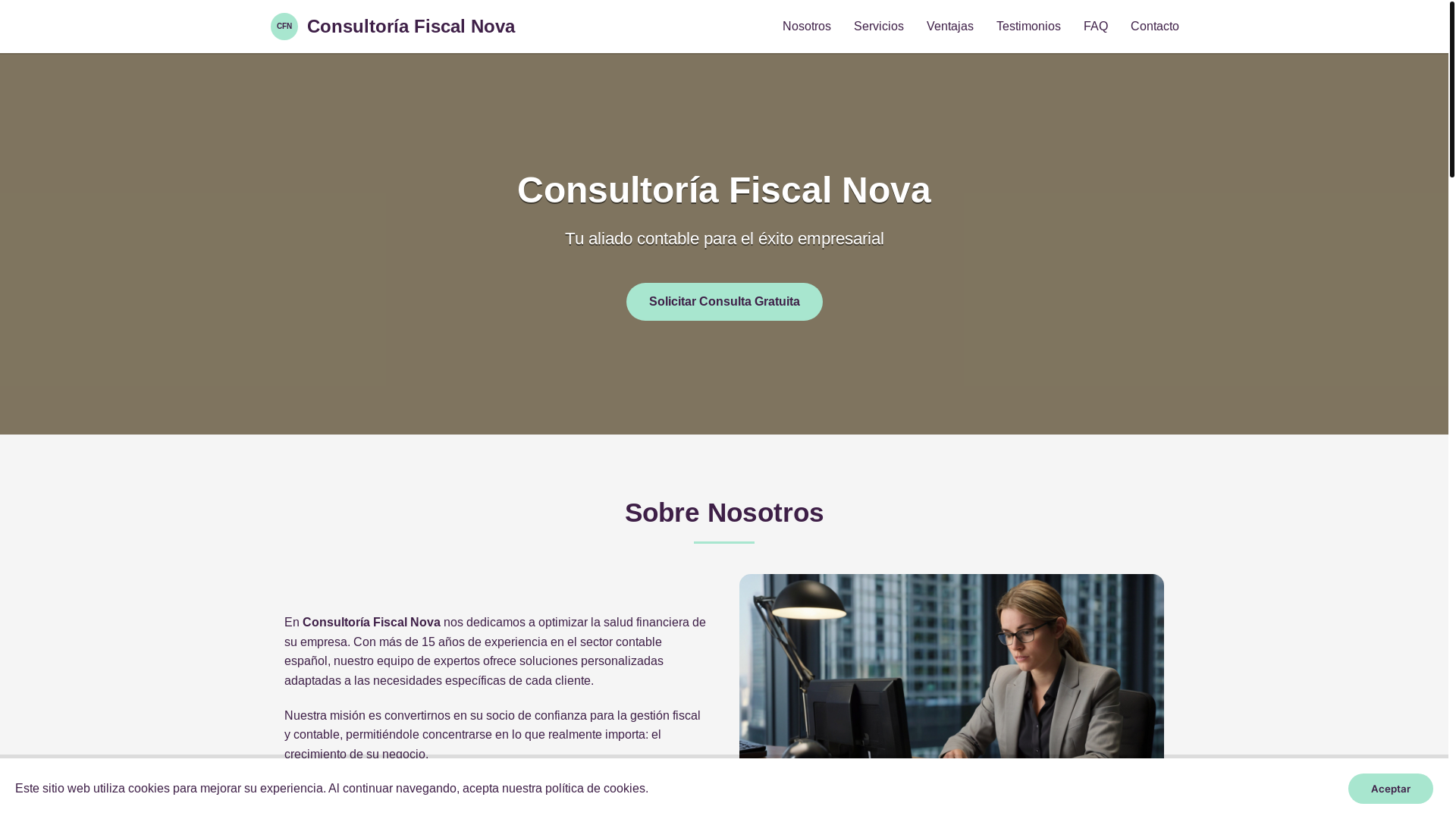 website screenshot of https://veltrionova.com/