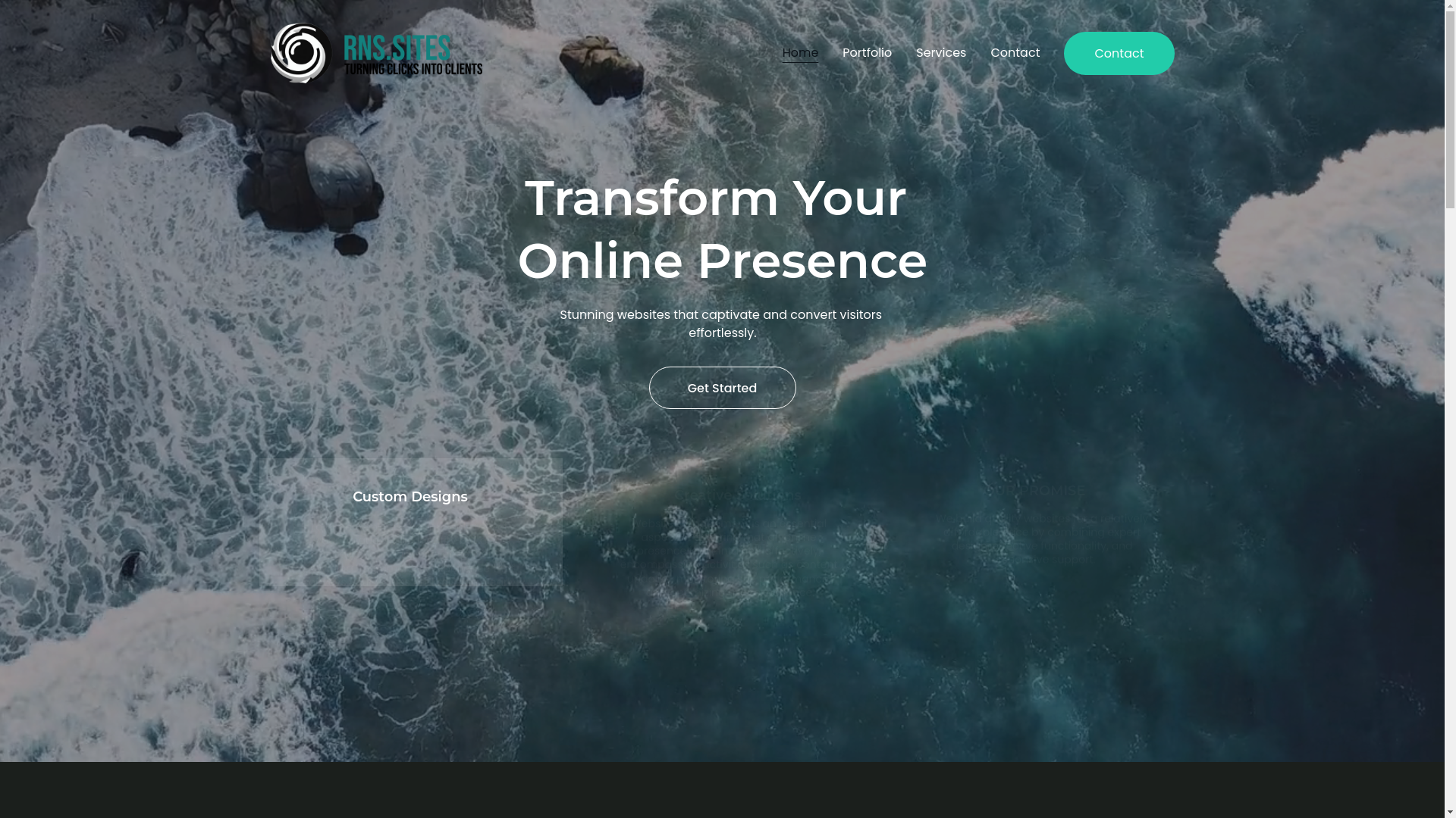 website screenshot of https://sitesrns.com/