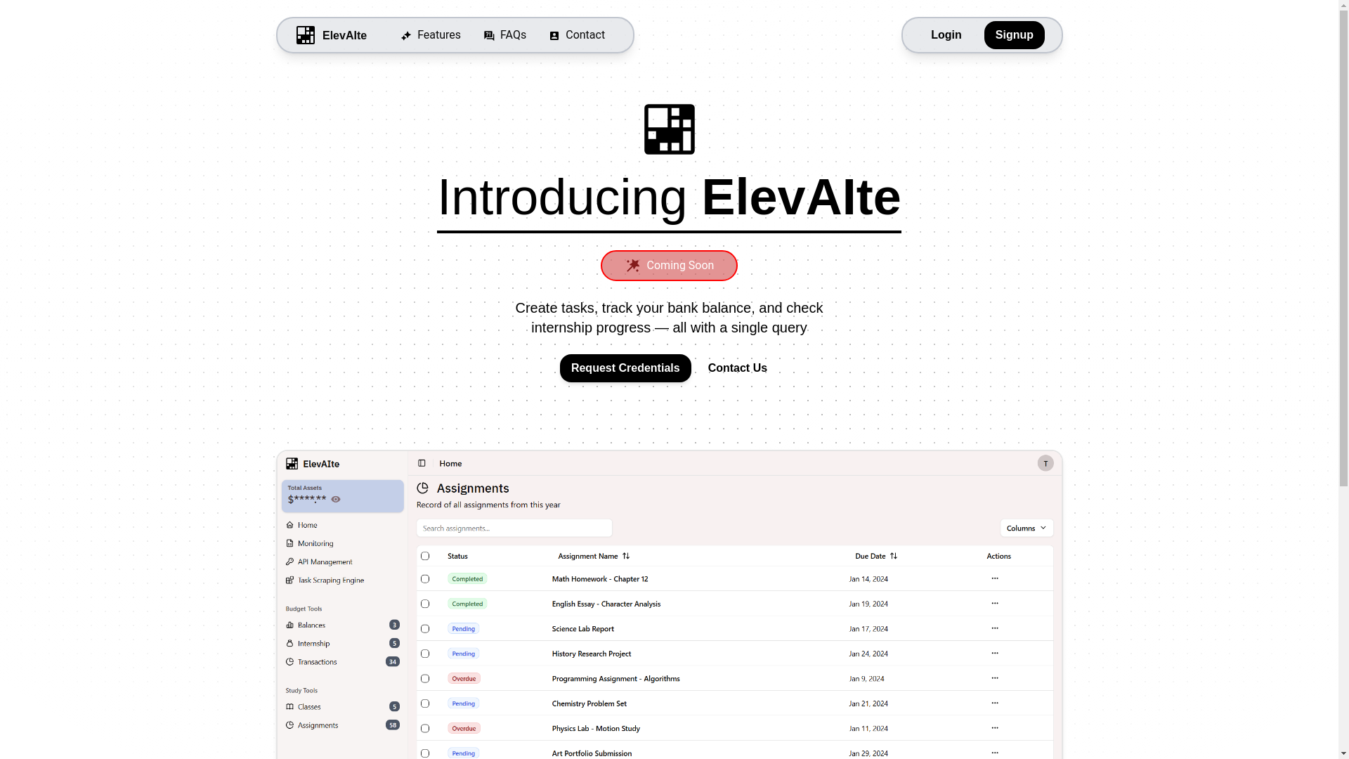 website screenshot of https://elevaiteworkspace.com/