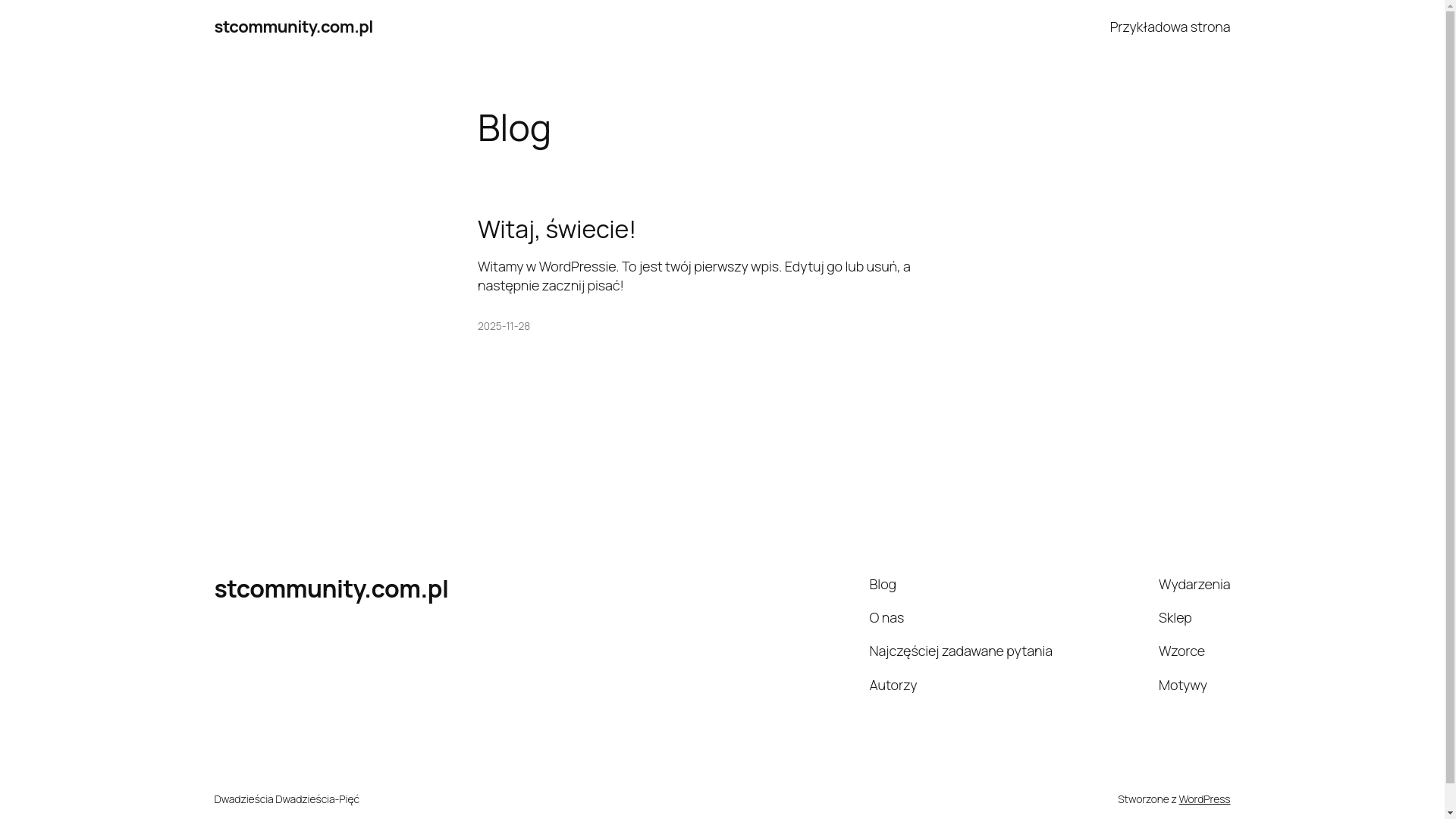website screenshot of https://stcommunity.com.pl/