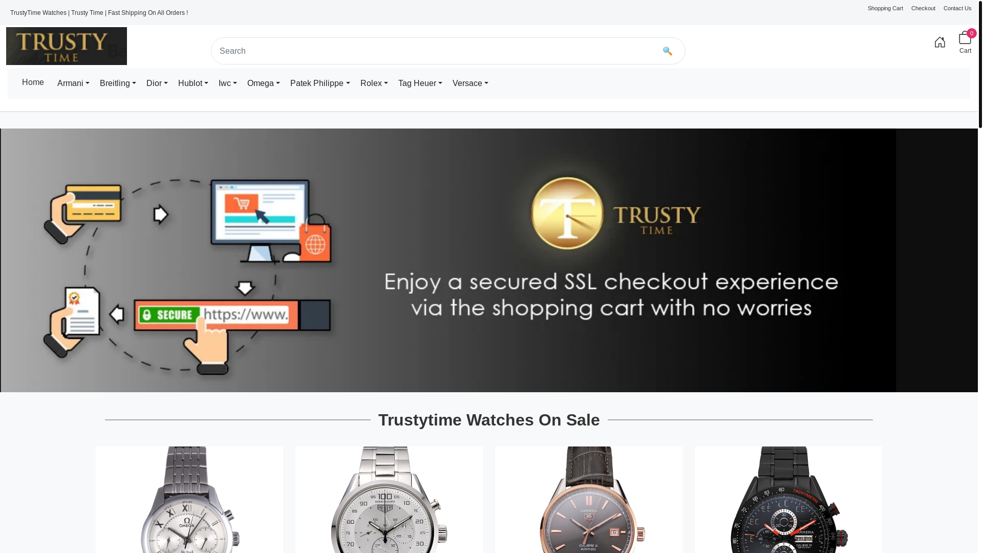 website screenshot of https://trustytimewatches.org/