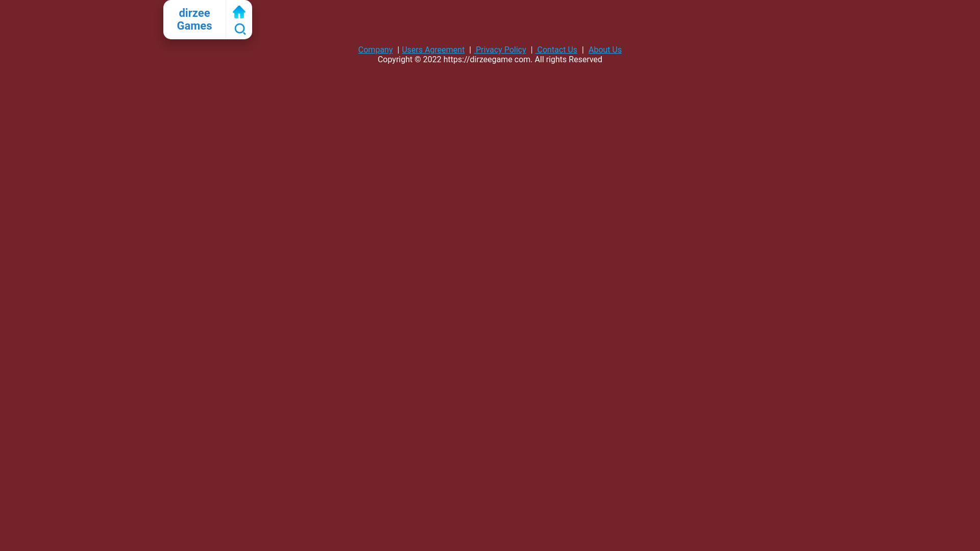 website screenshot of https://dirzeegame.com/