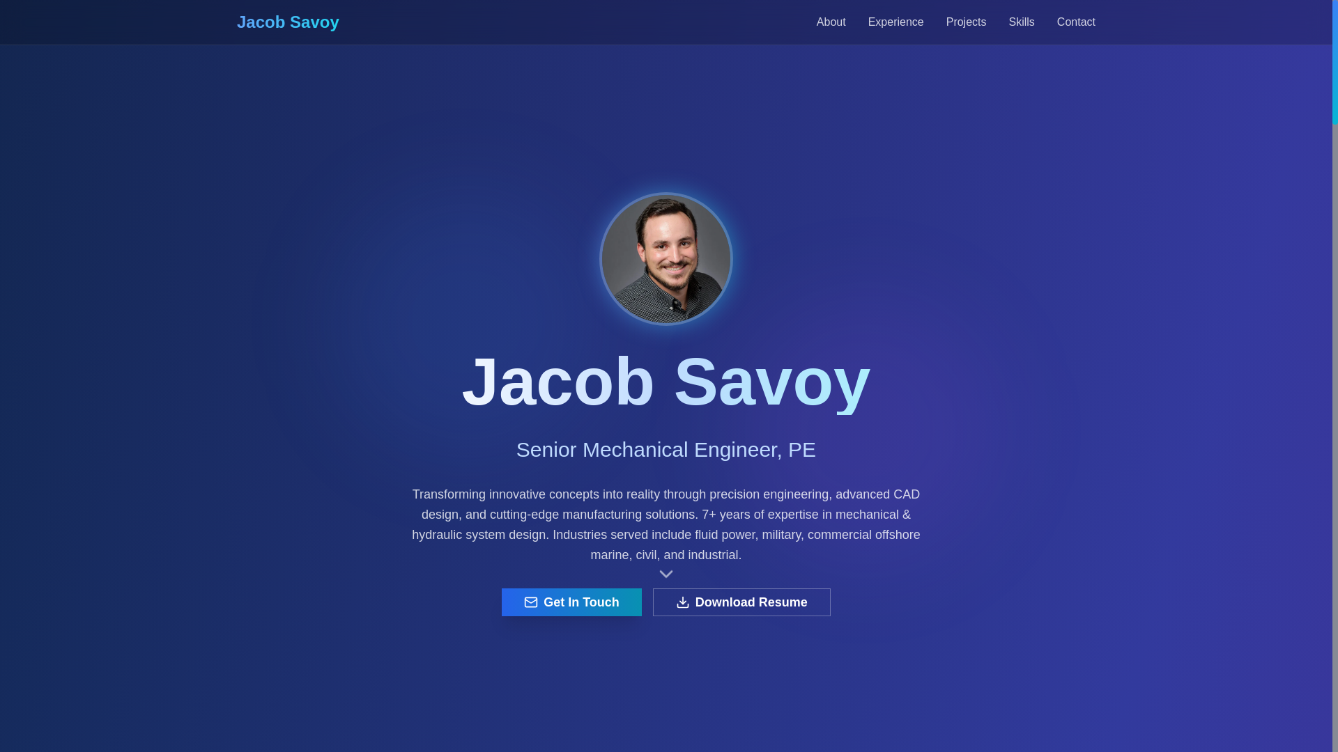 website screenshot of https://jacobsavoy.com/