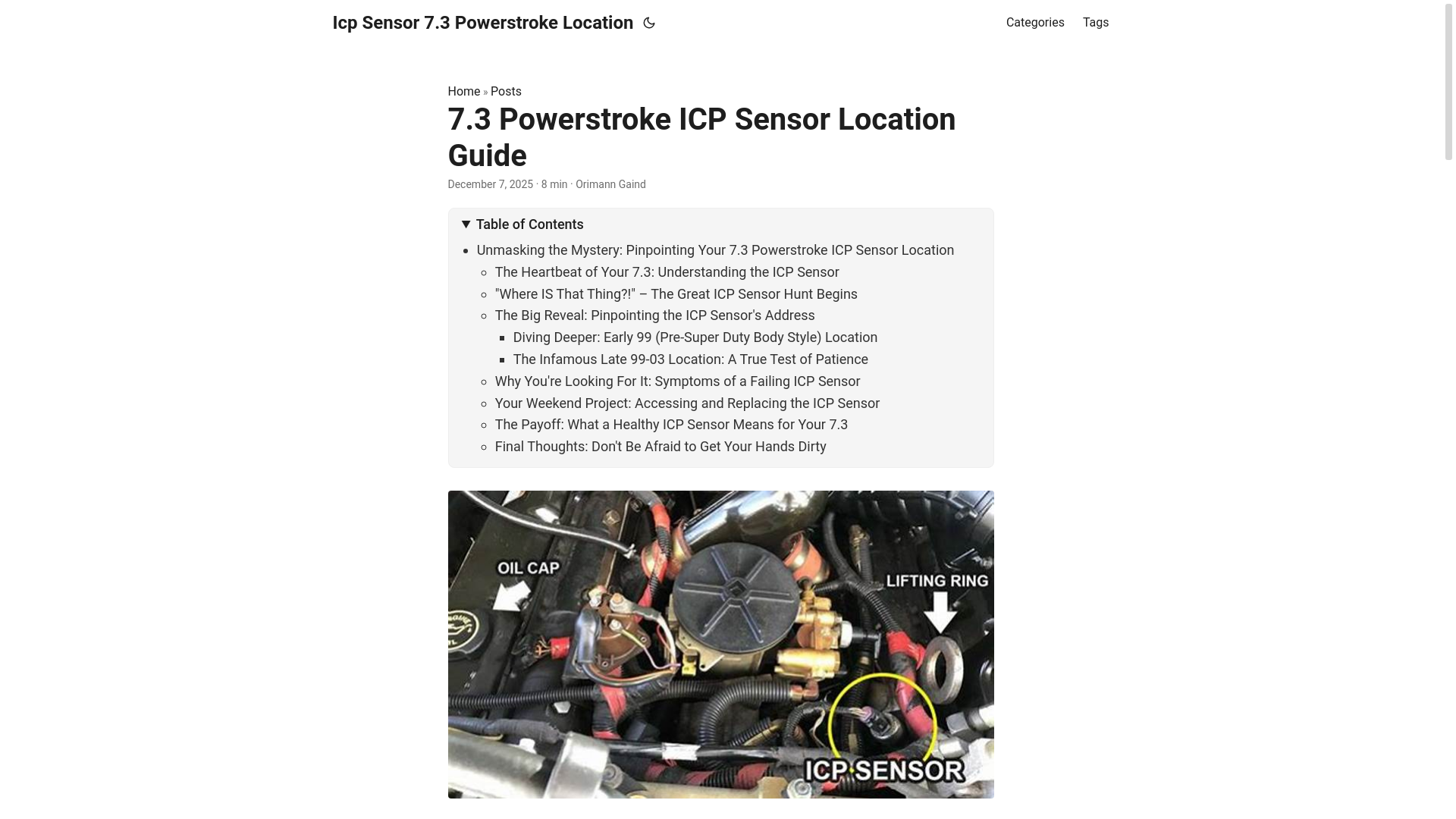 website screenshot of https://icpsensor73powerstrokelocation.pages.dev/