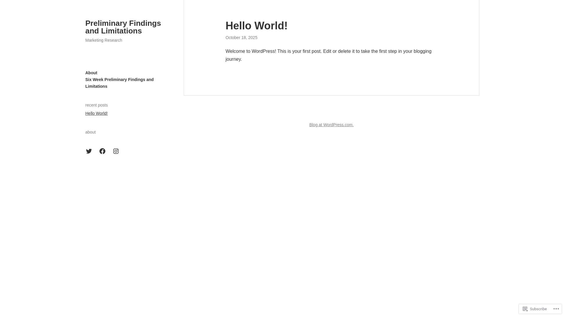 website screenshot of https://preliminaryfindingsandlimitations3.blog/