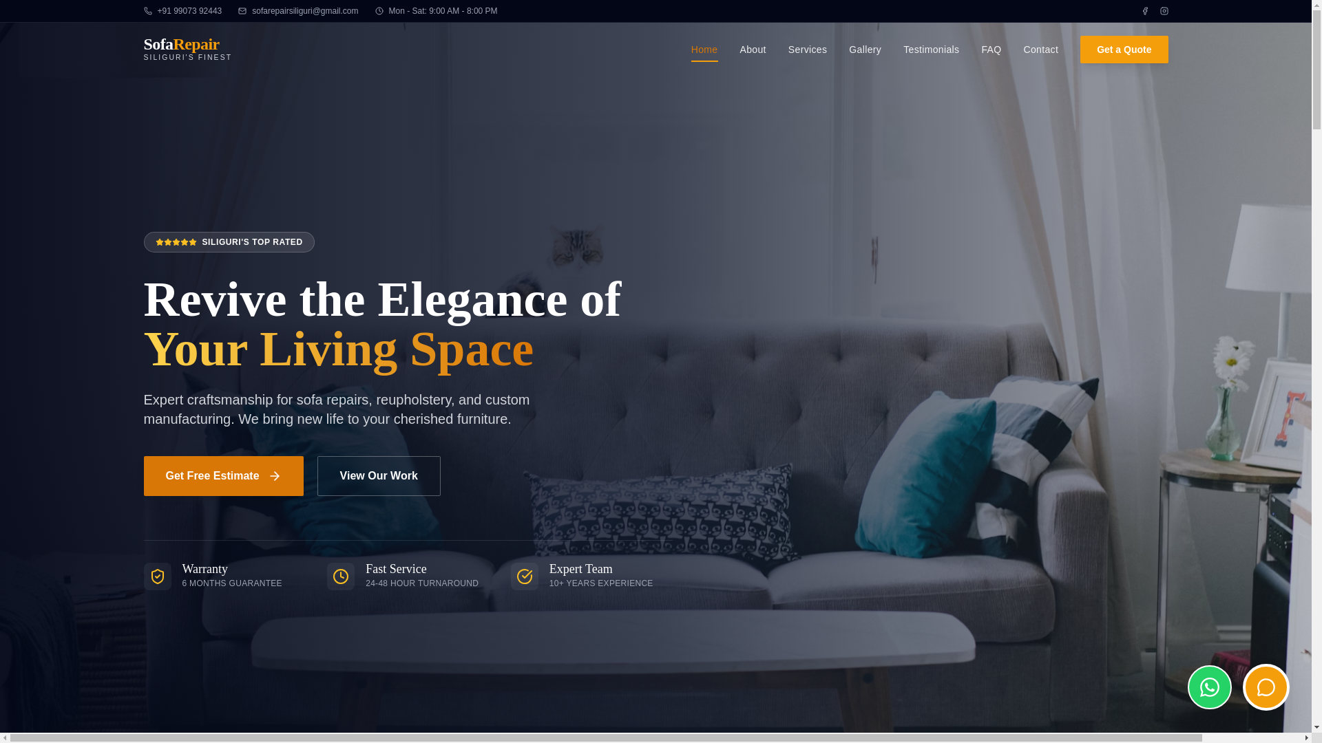website screenshot of https://sofarepairsiliguri.shop/