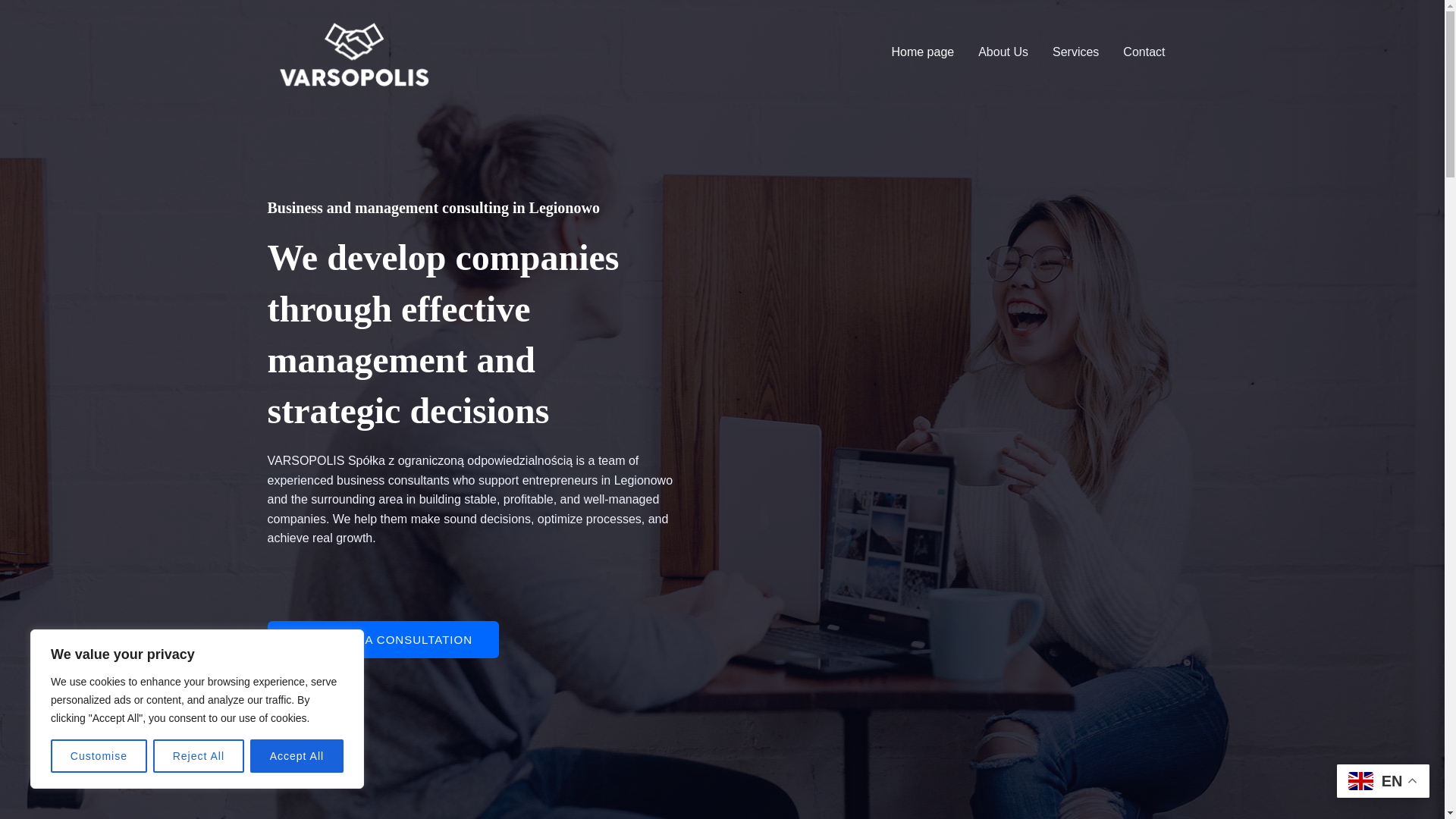 website screenshot of https://legionowostrategy.site/