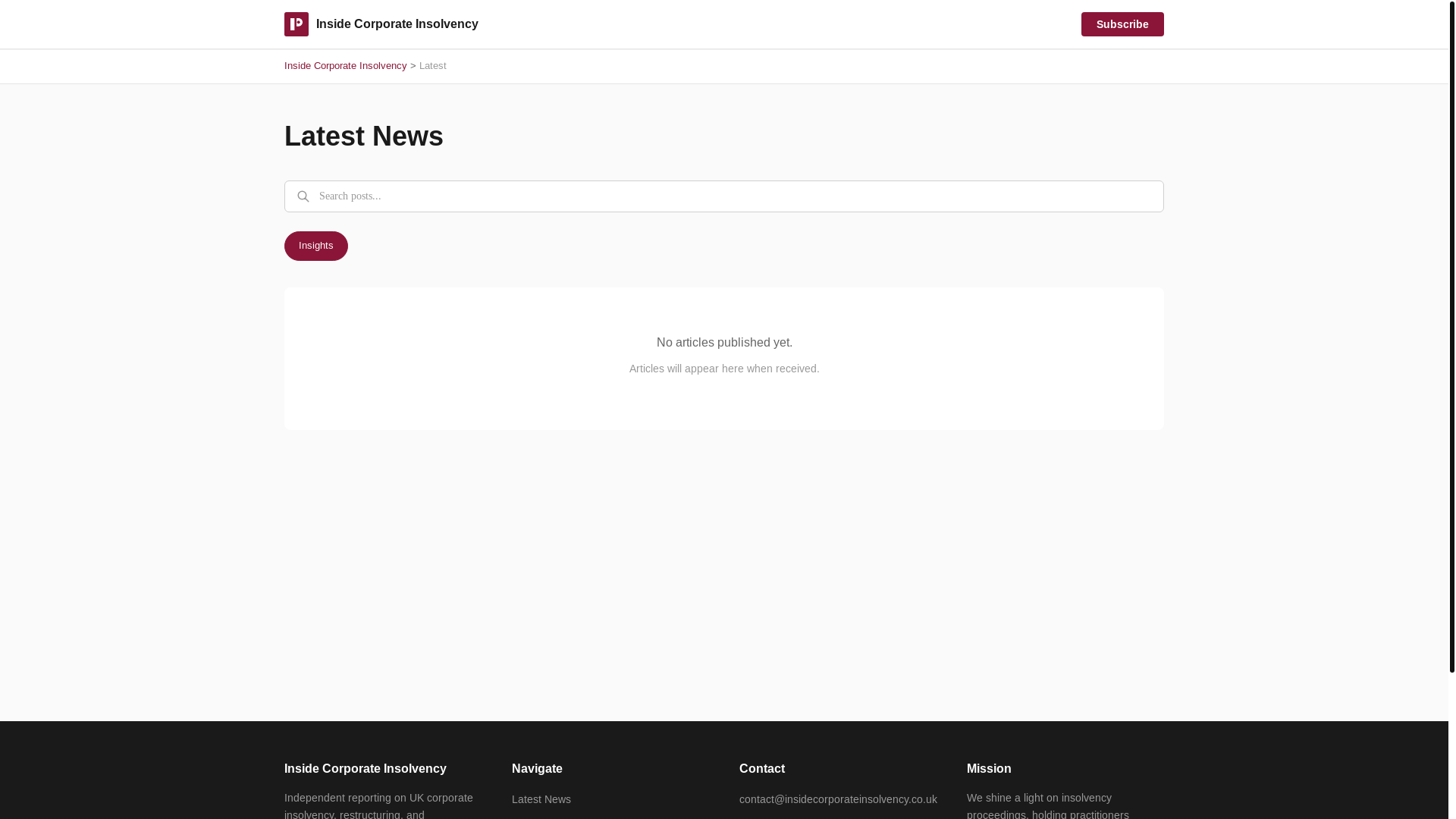website screenshot of https://insidecorporateinsolvency.co.uk/
