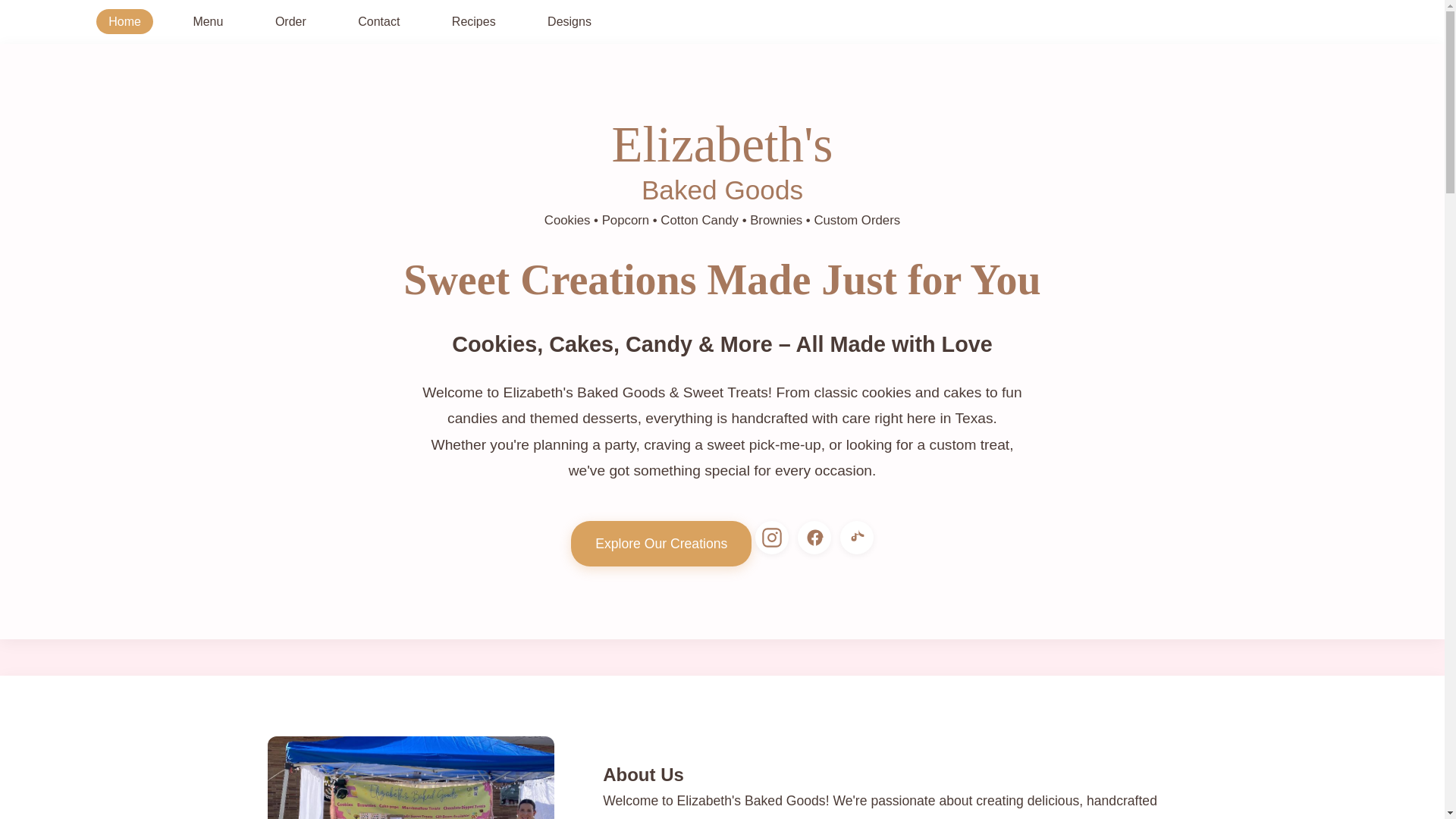 website screenshot of https://elizabeths-baked-goods.pages.dev/