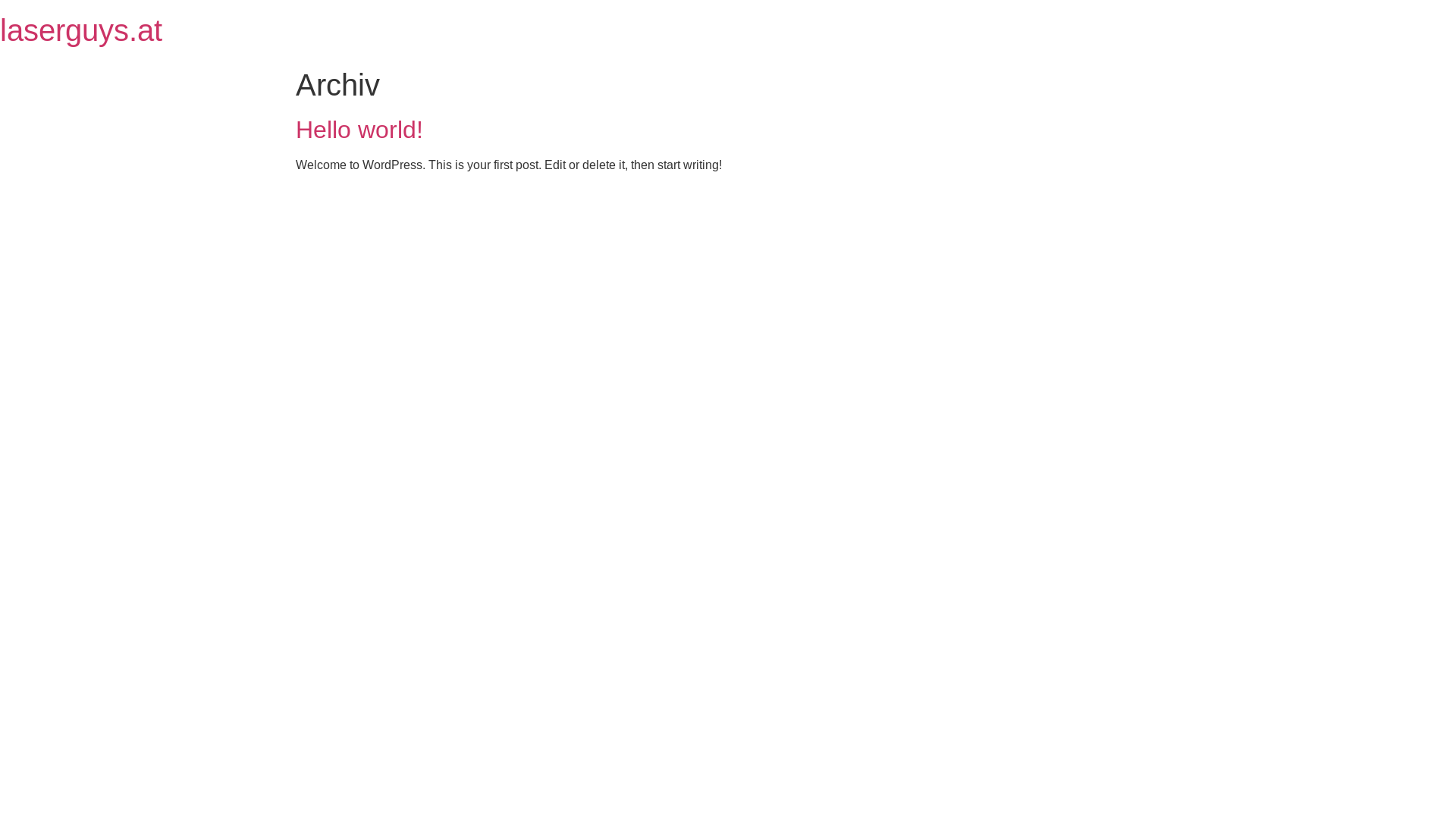 website screenshot of https://laserguys.at/