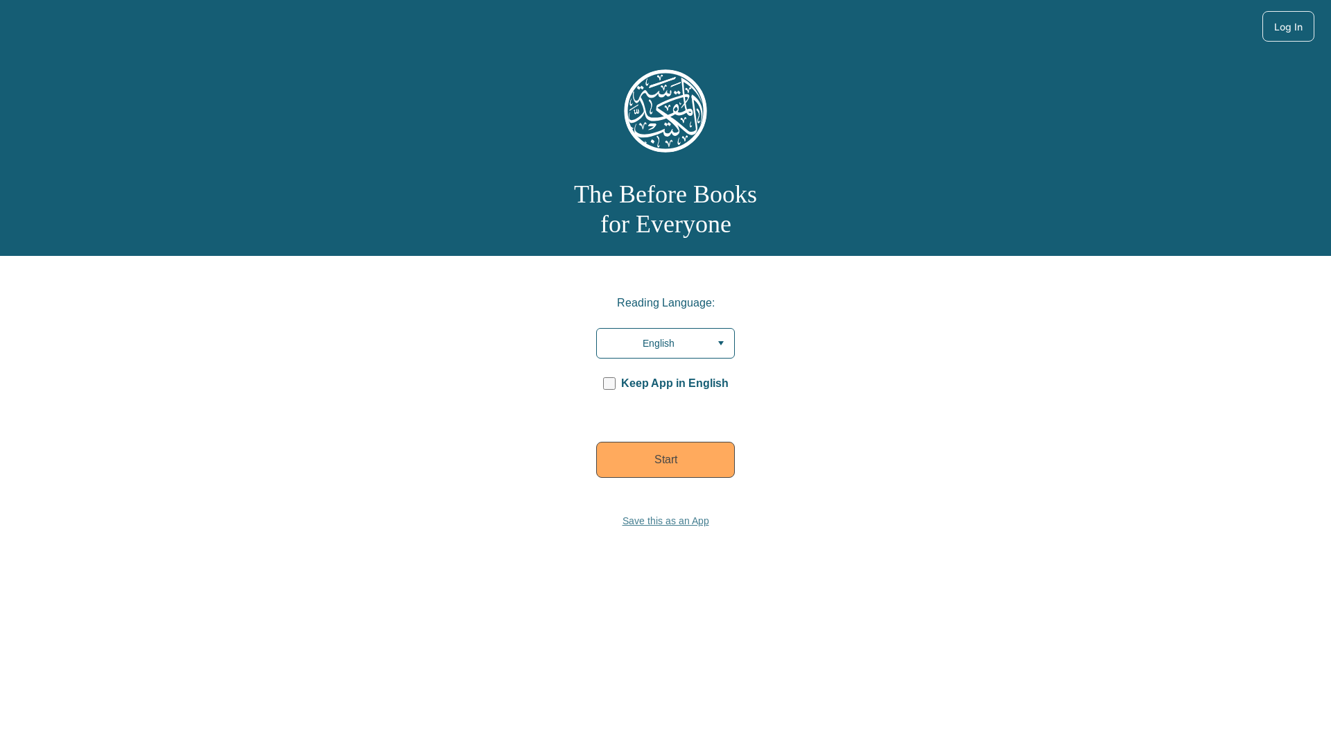 website screenshot of https://thebeforebooks.com/