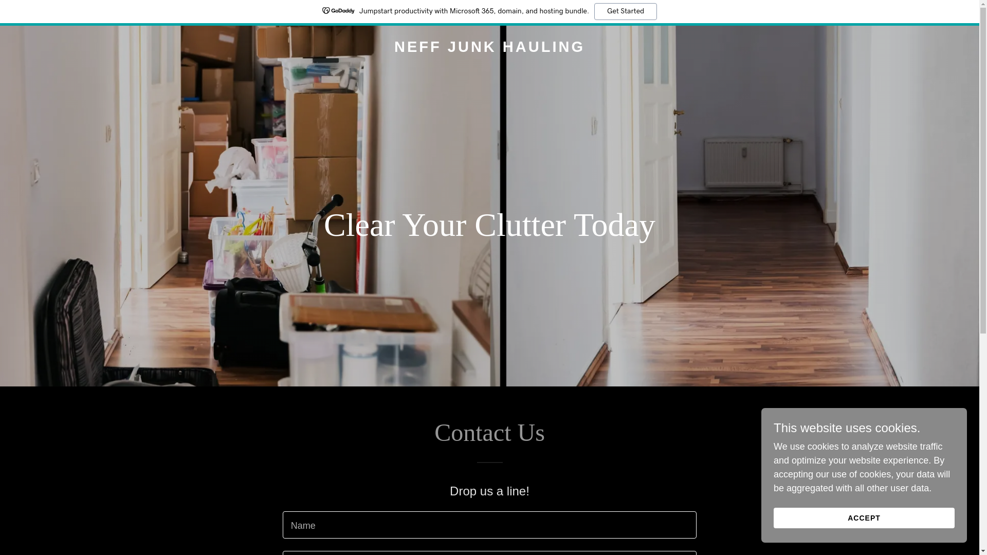 website screenshot of https://neffjunkhauling.com/