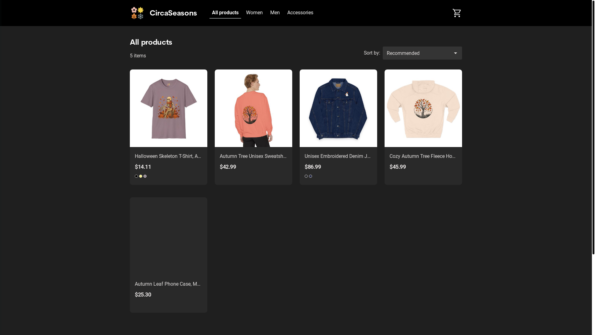 website screenshot of https://circaseasons.com/