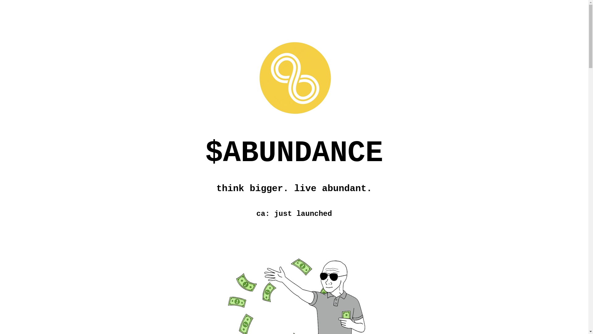 website screenshot of https://abundancecoin.fun/