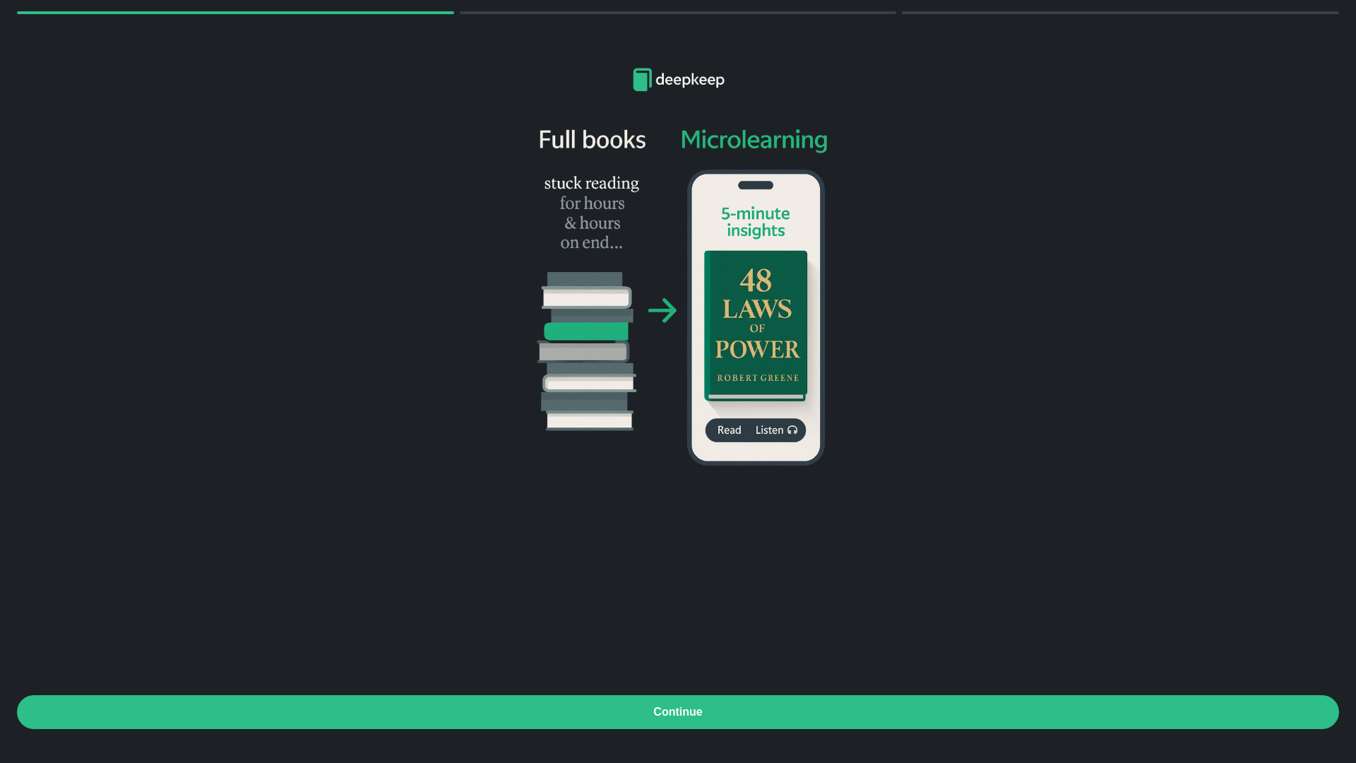 website screenshot of https://deepkeep.app/