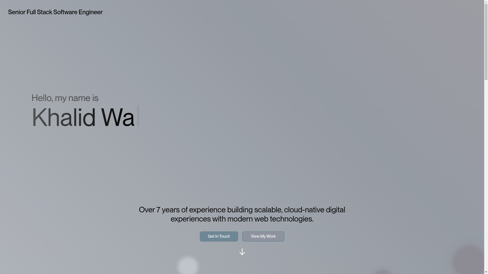 website screenshot of https://khalidwm.dev/