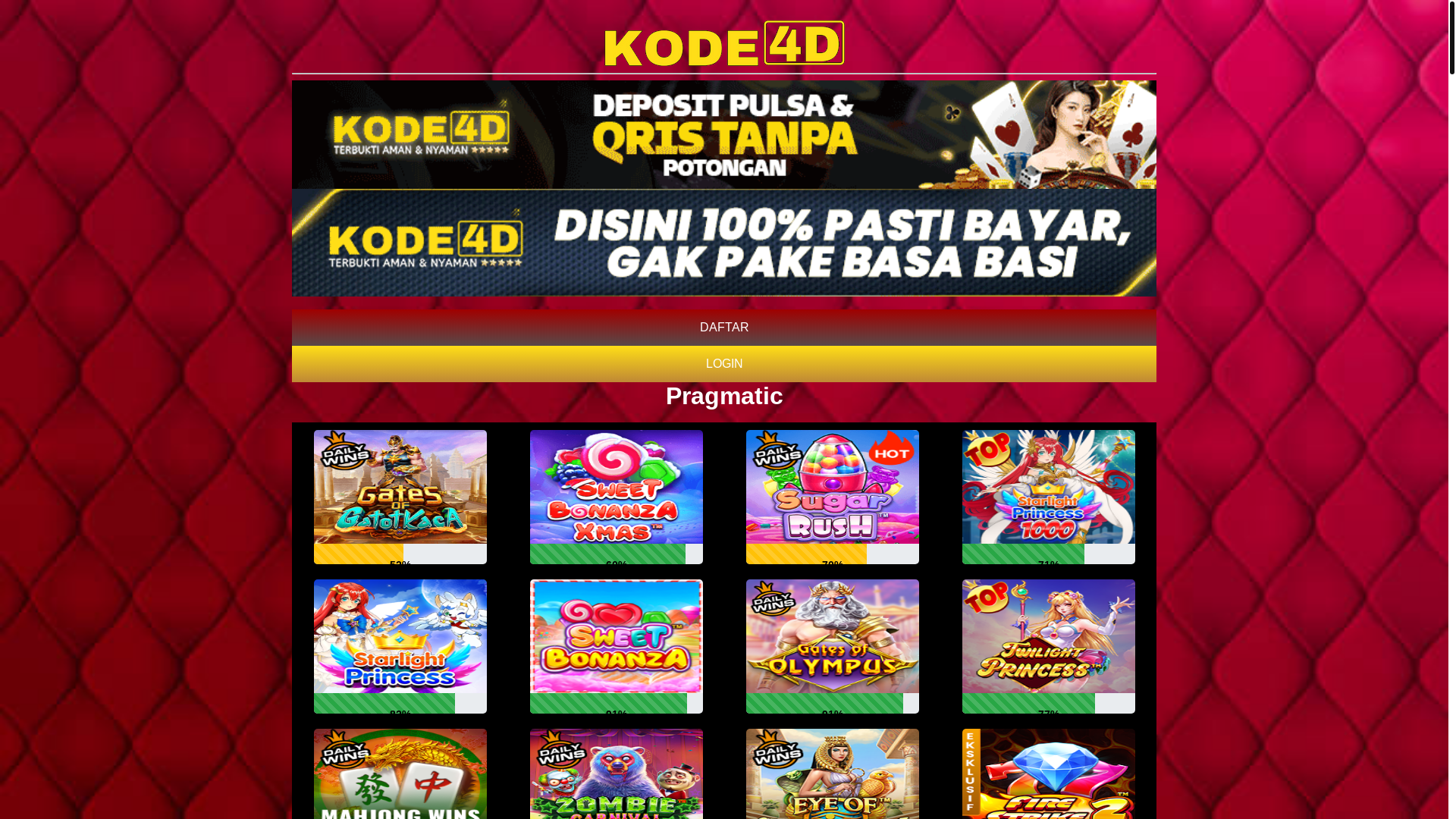 website screenshot of https://rtpkode4dcuan.com/