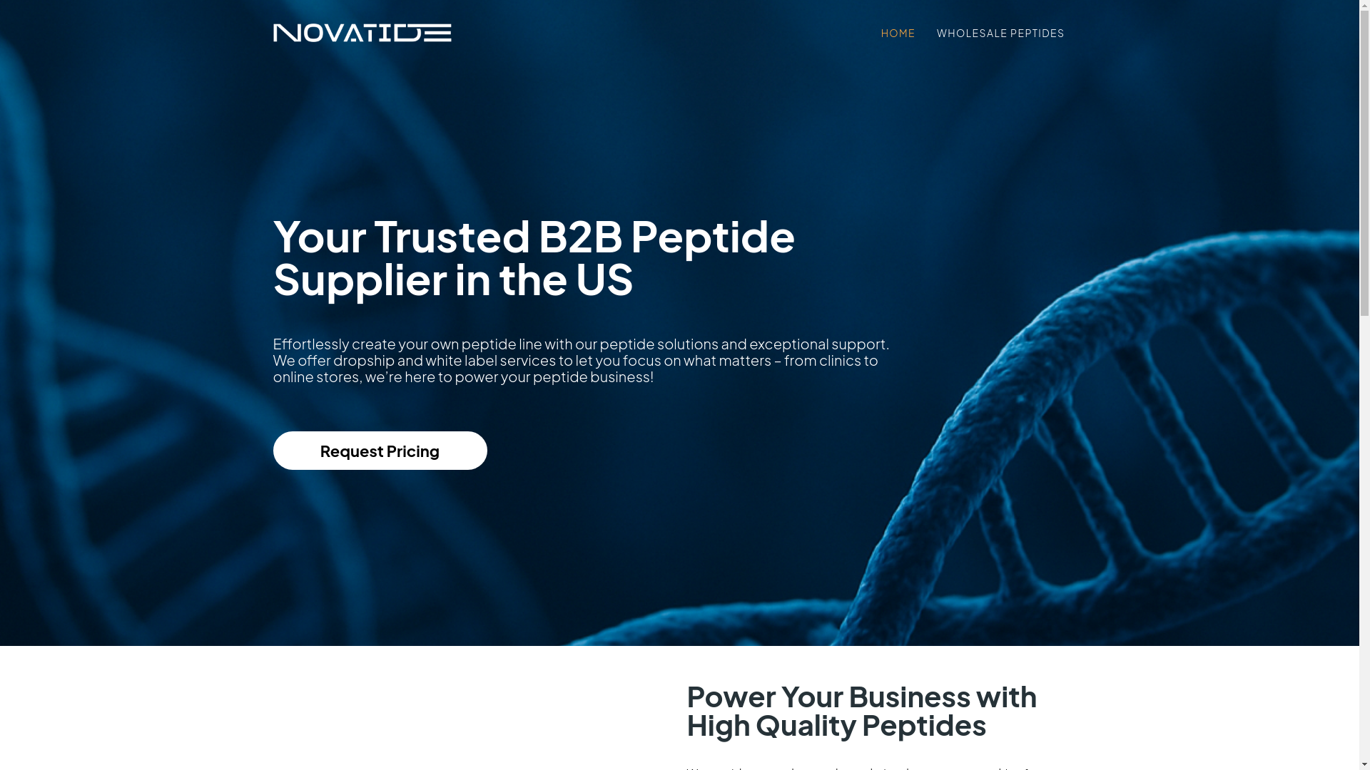 website screenshot of https://novatidebiologics.co/