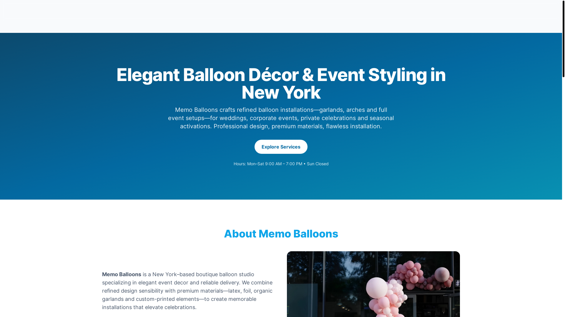 website screenshot of https://memoballoonsprofessionalballoondecoreventstylinginnewyor.pages.dev/