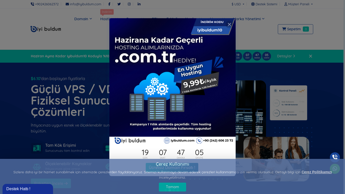 website screenshot of https://iyibuldum.com