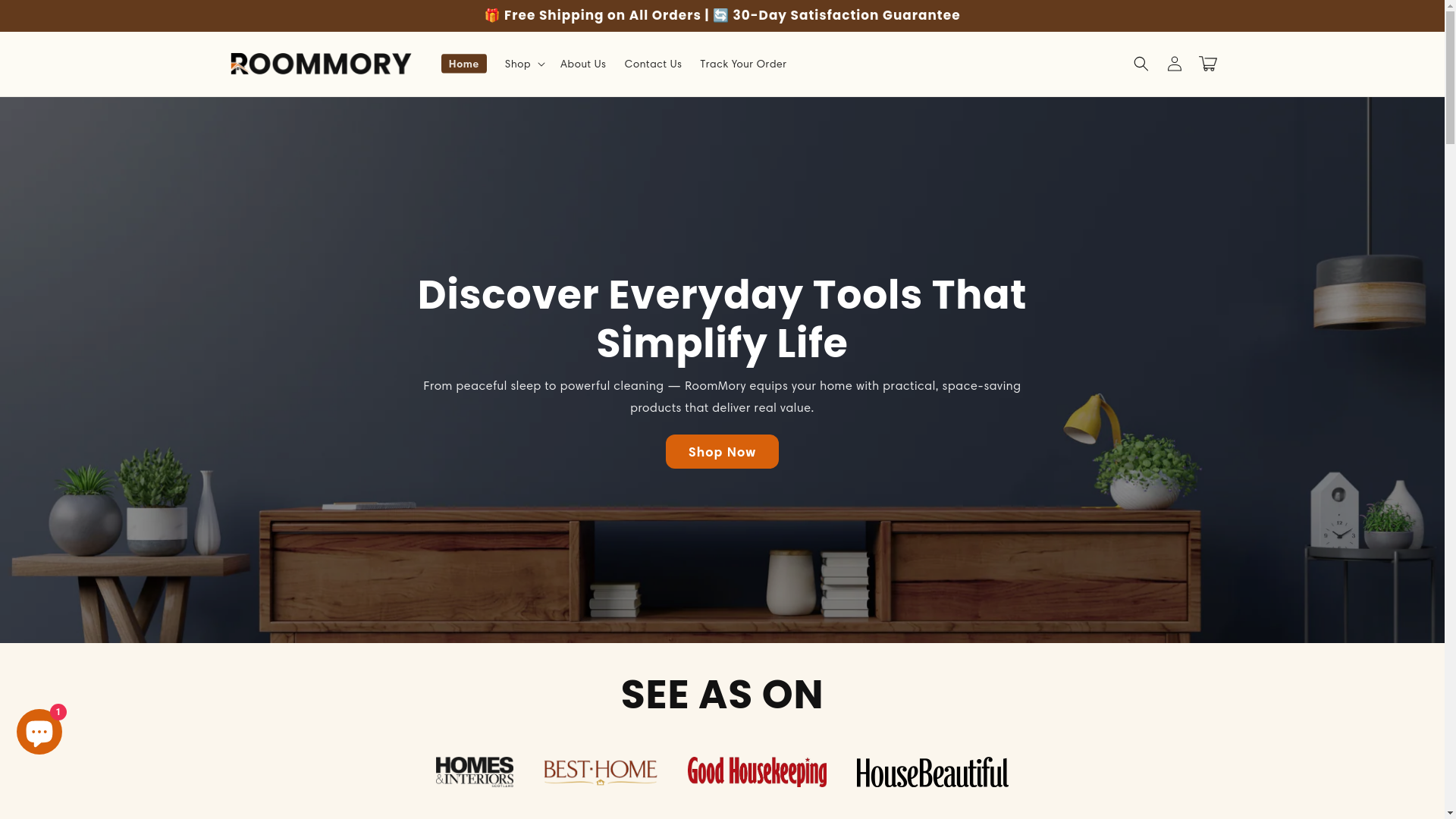 website screenshot of https://roommory.com/