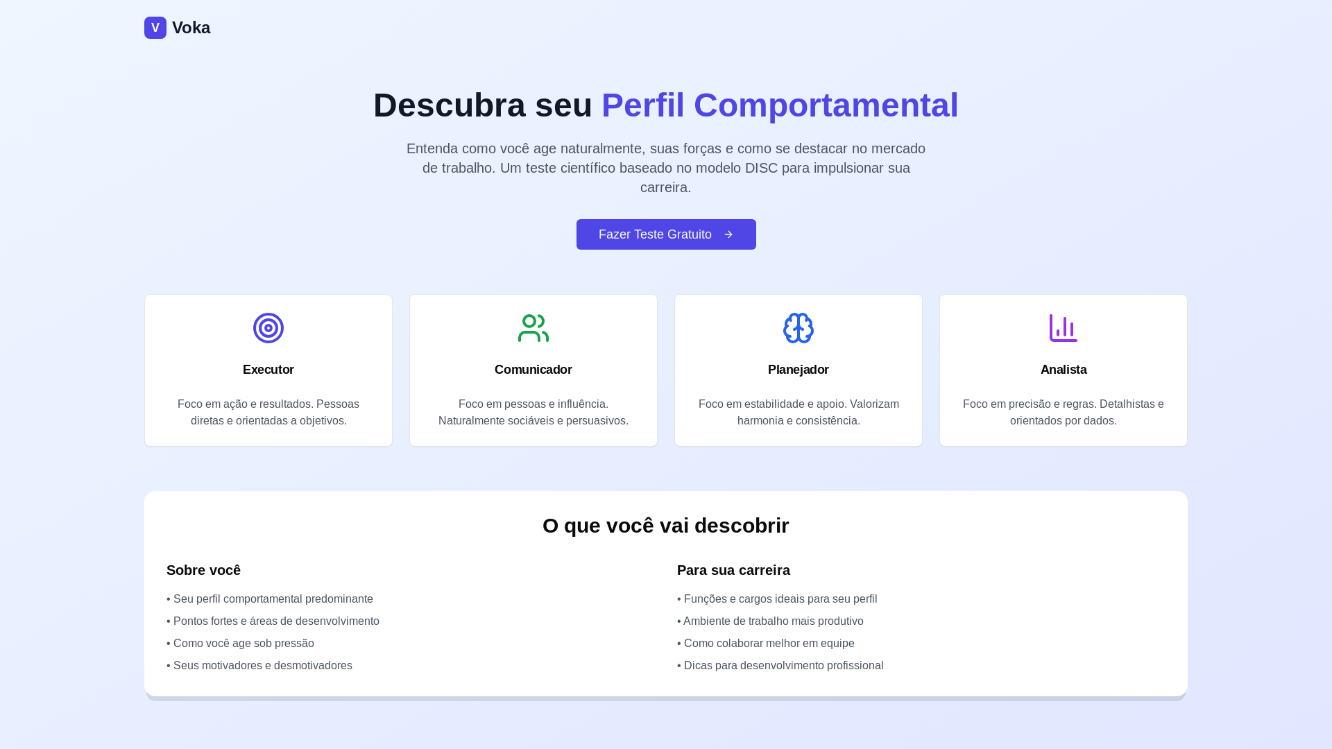 website screenshot of https://voka.team/