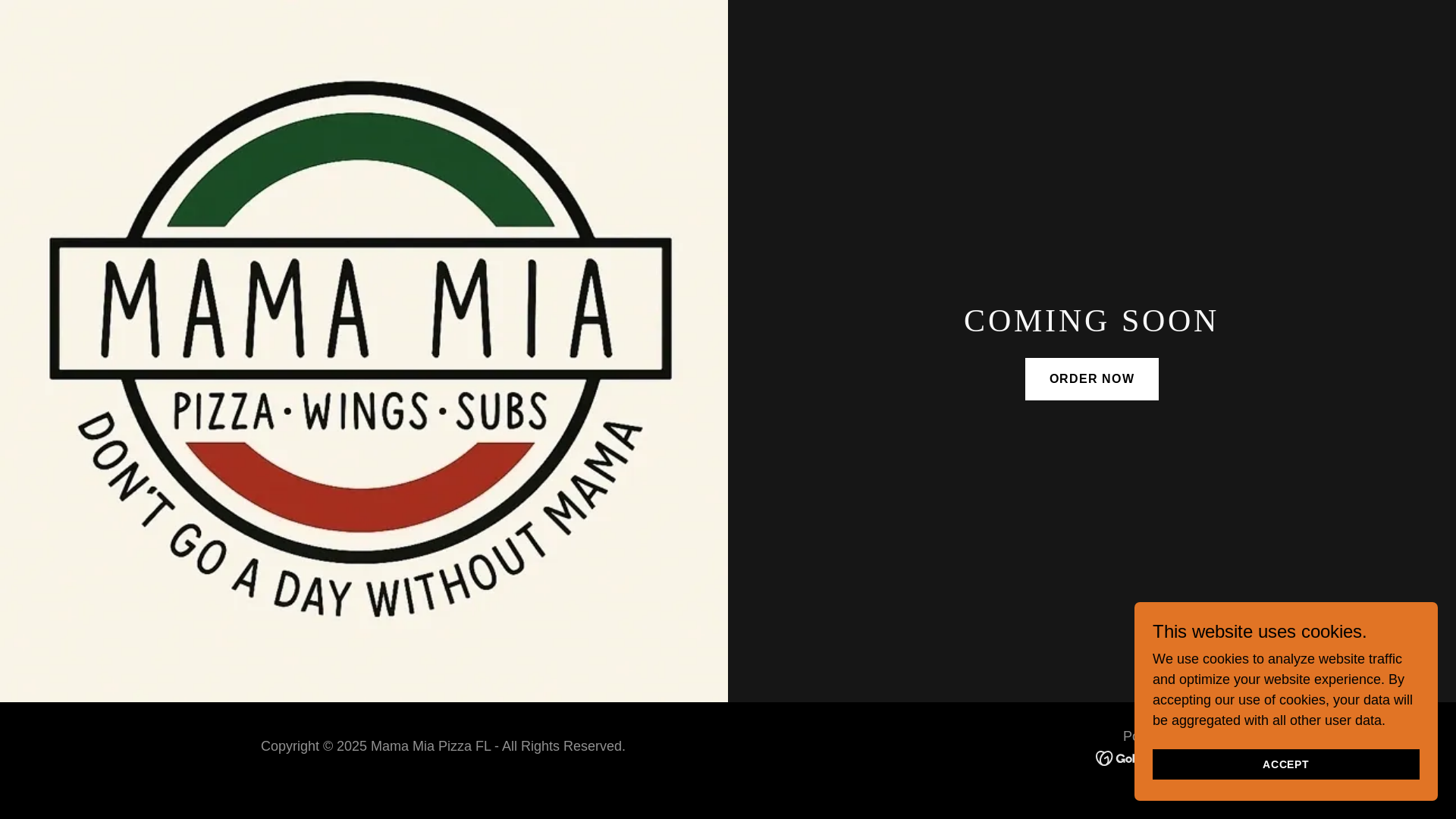 website screenshot of https://mamamiapizzafl.com/