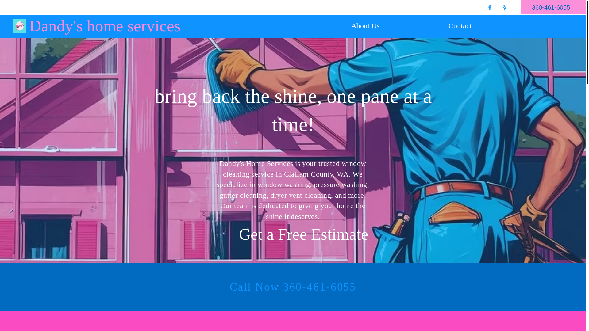 website screenshot of https://dandyshomeservices.com/