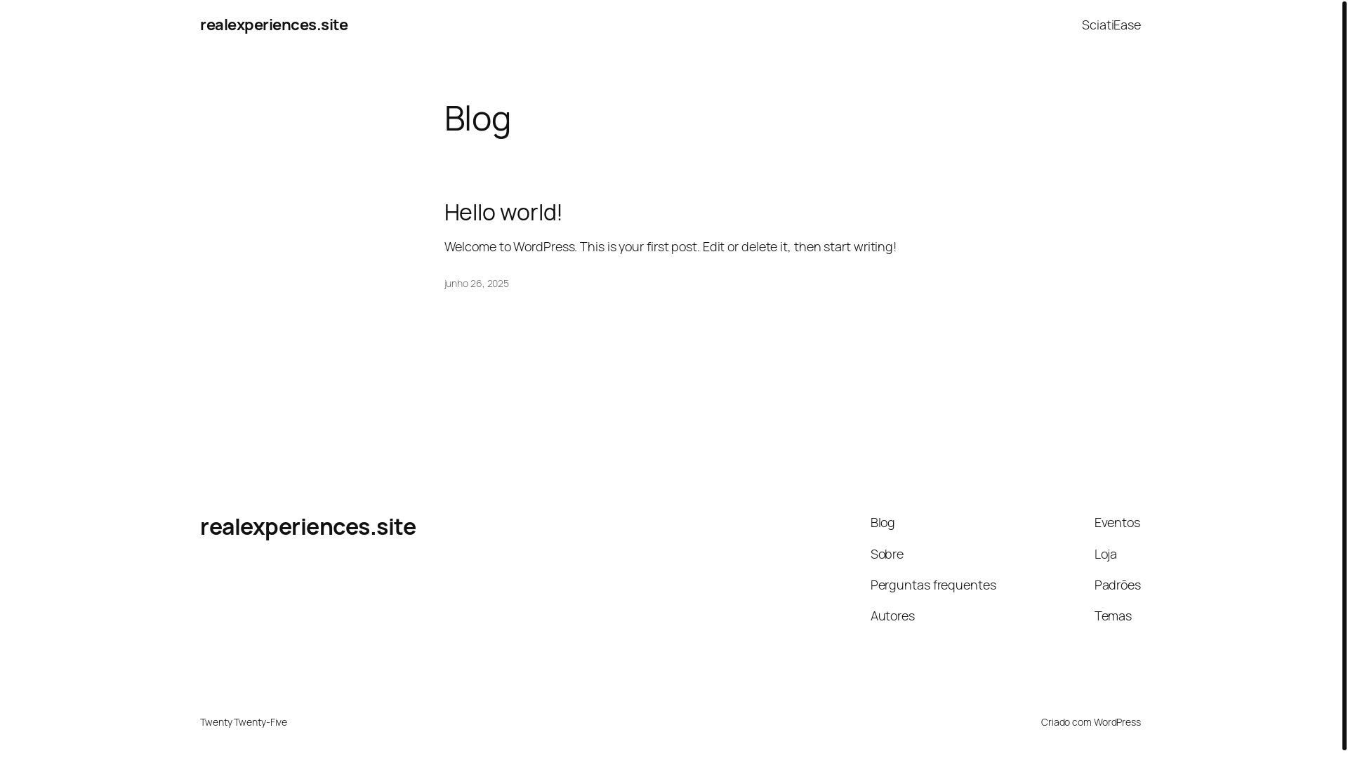 website screenshot of https://realexperiences.site/