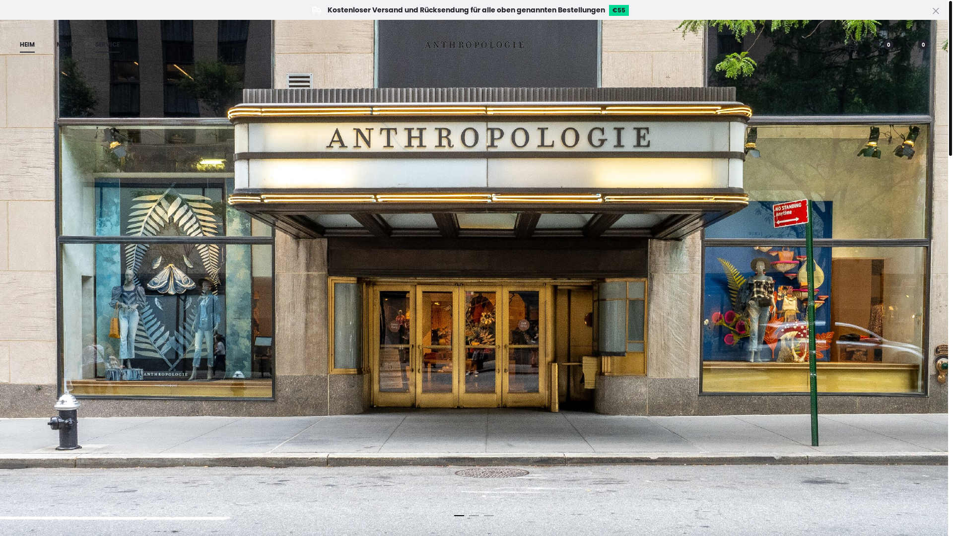 website screenshot of https://www.anthropologie.com.de/