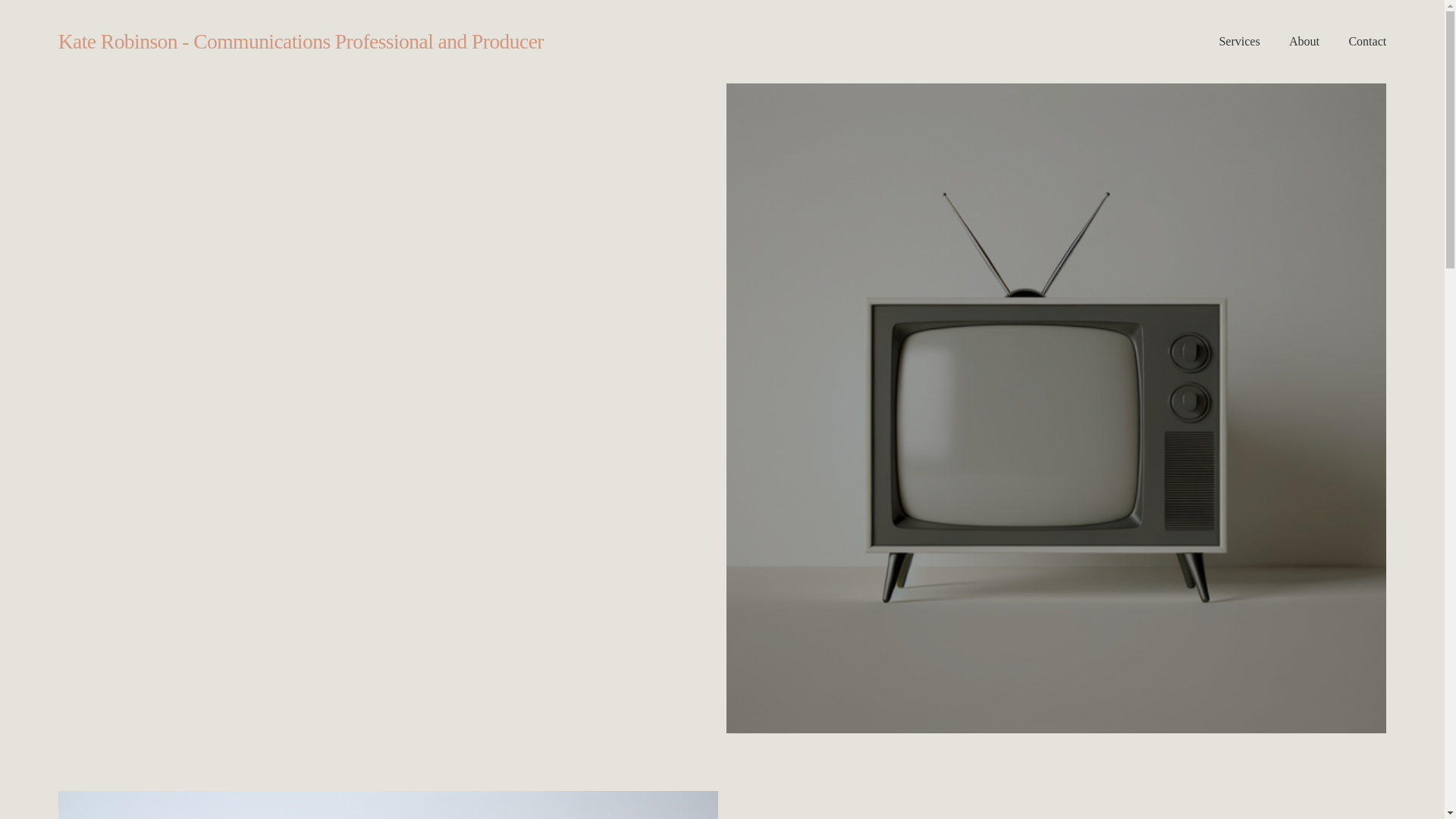website screenshot of https://katerobinsoncomms.com/